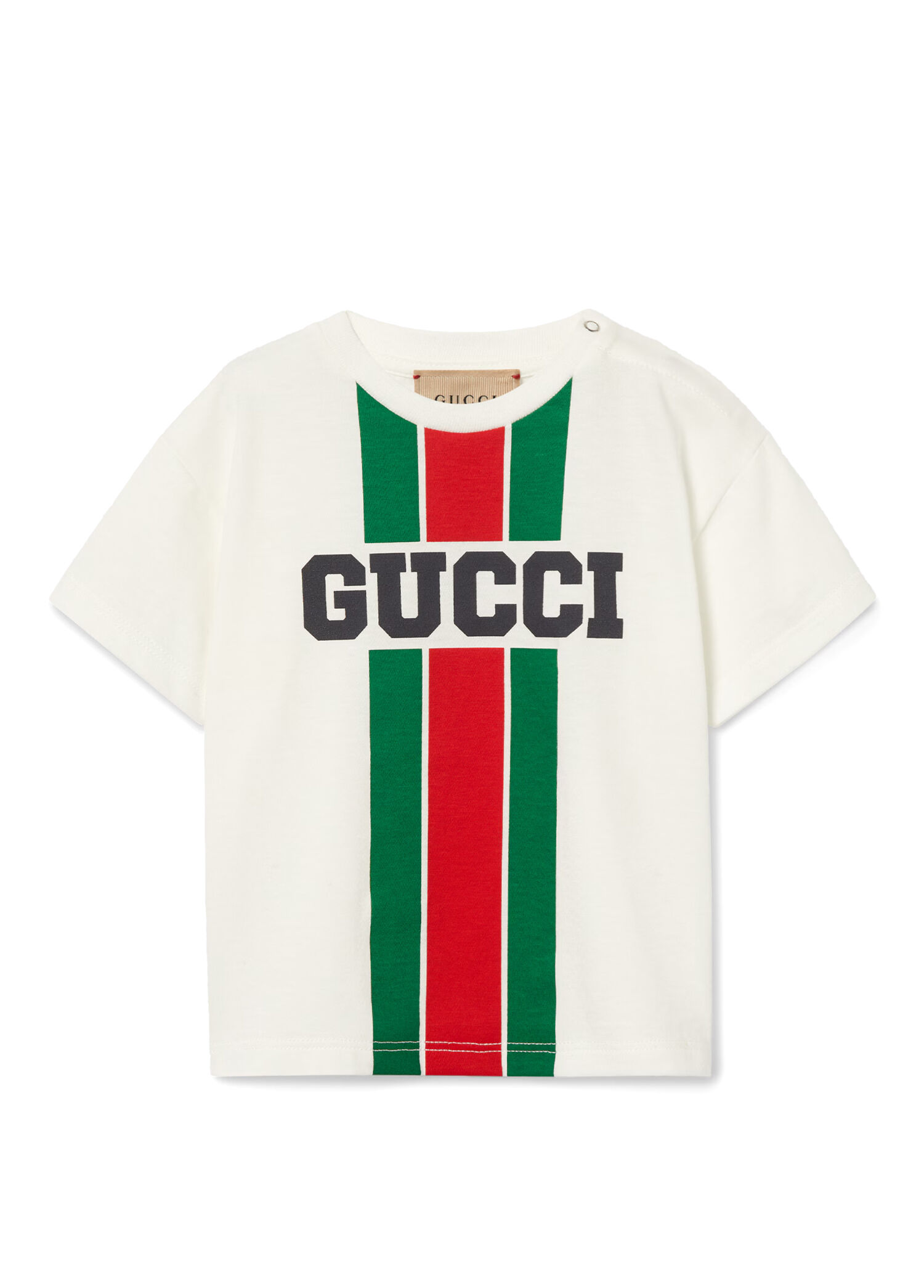 Gucci - Beyaz Logo Baskılı Çocuk T-shirt - Çok Renkli Beyaz