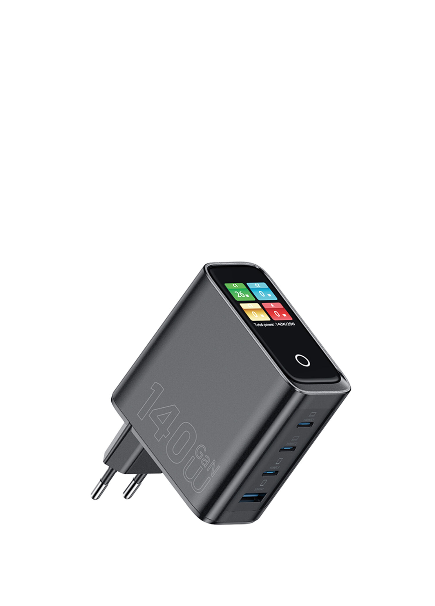 Wi-G028 Voyager Serisi GaN 140W TFT Ekranlı Hızlı Şarj Başlığı