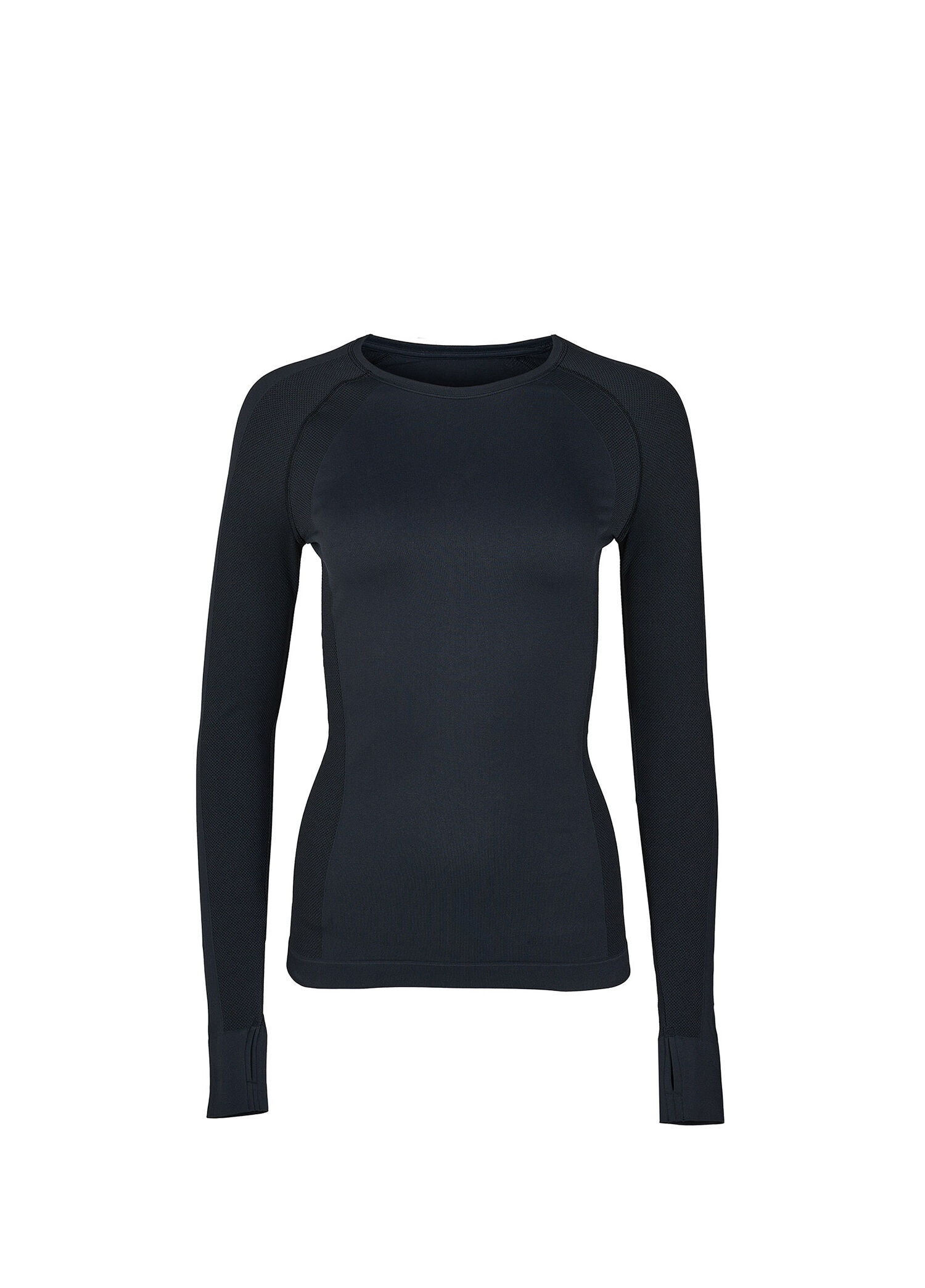 Athlete Seamless Workout Long Sleeve Top Siyah Uzun Kollu Kadın Spor T-Shirt