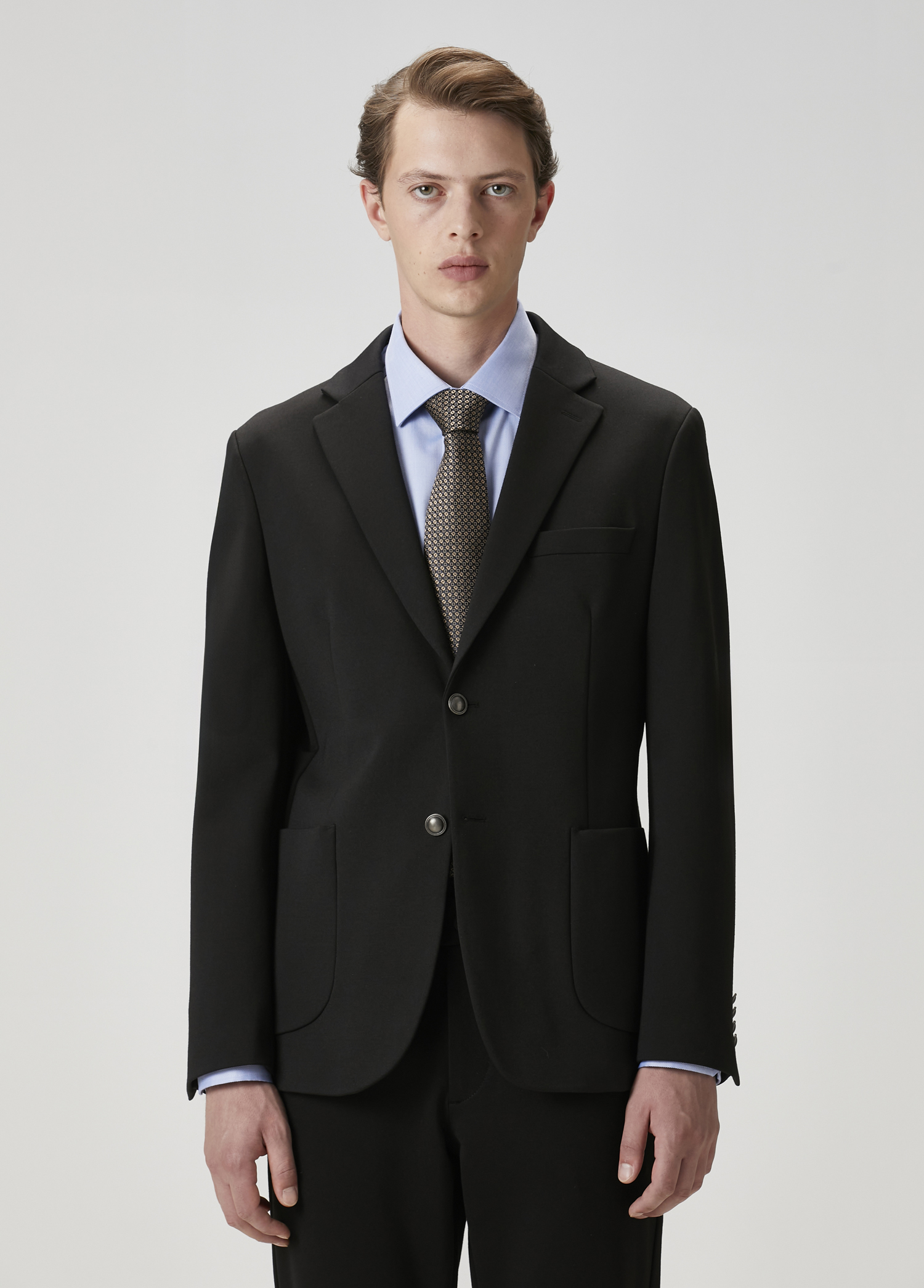 Siyah Örme Blazer_2