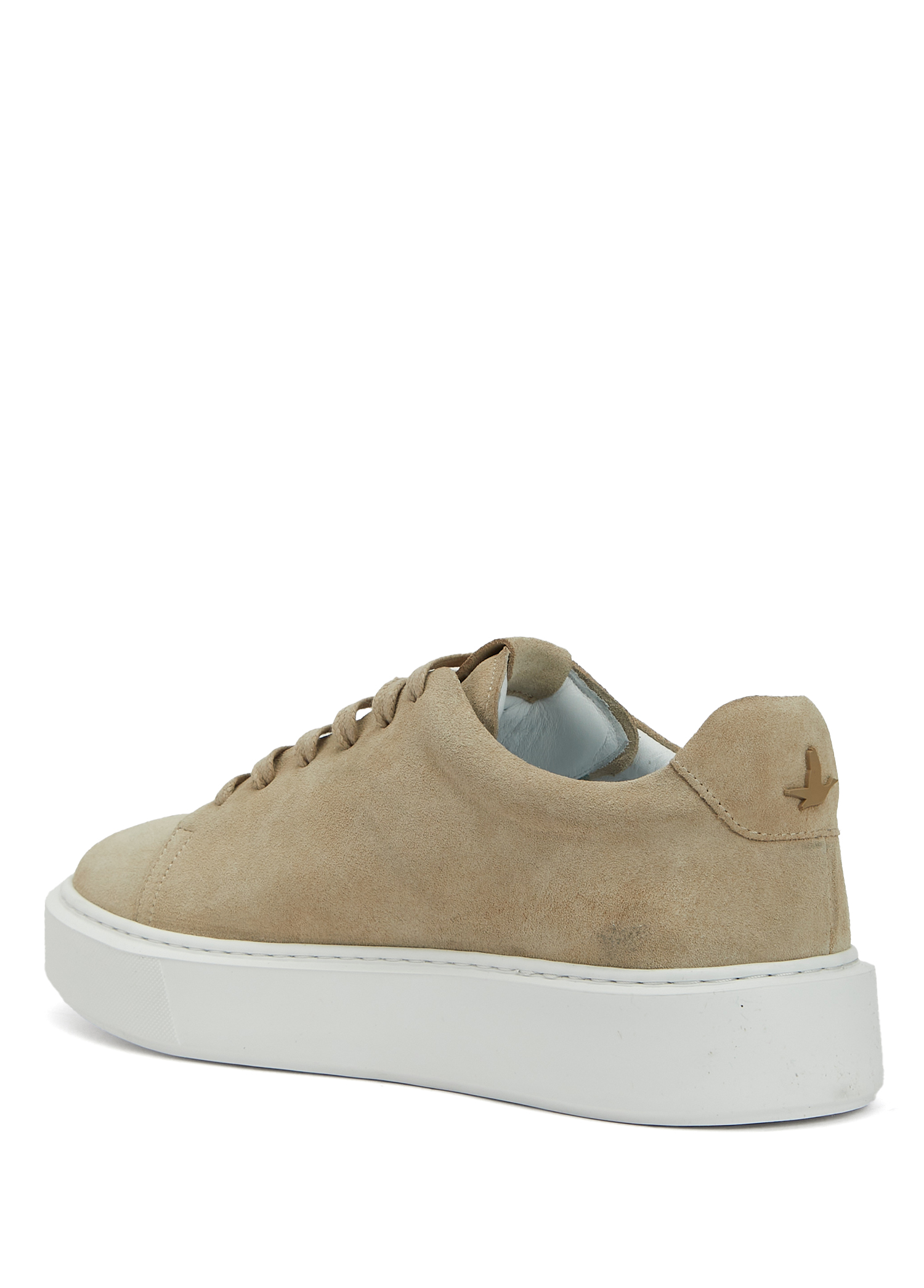 Bej Logo Taba Kadın Süet Sneaker_2