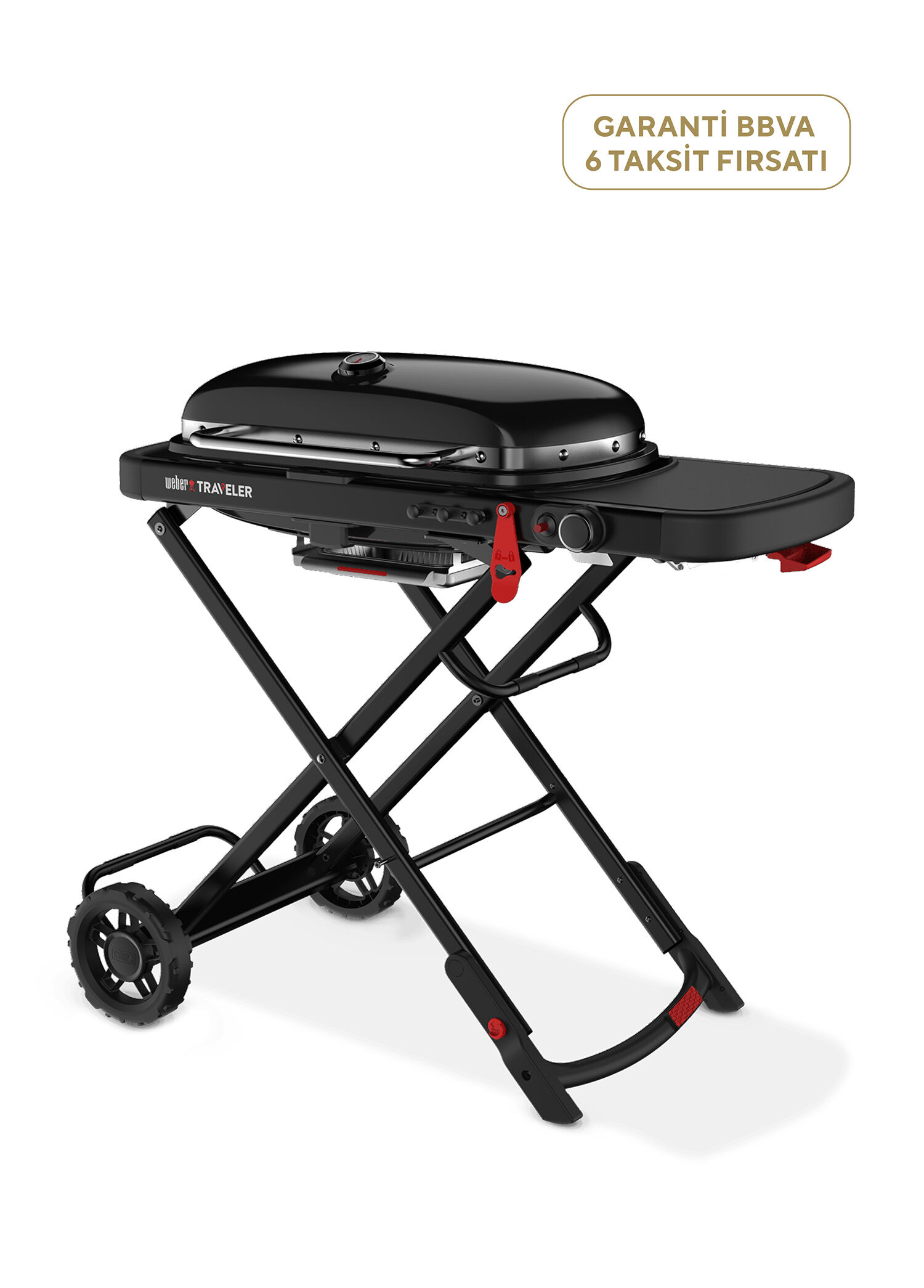 Traveler Stealth Edition Siyah Taşınabilir Gazlı Barbekü