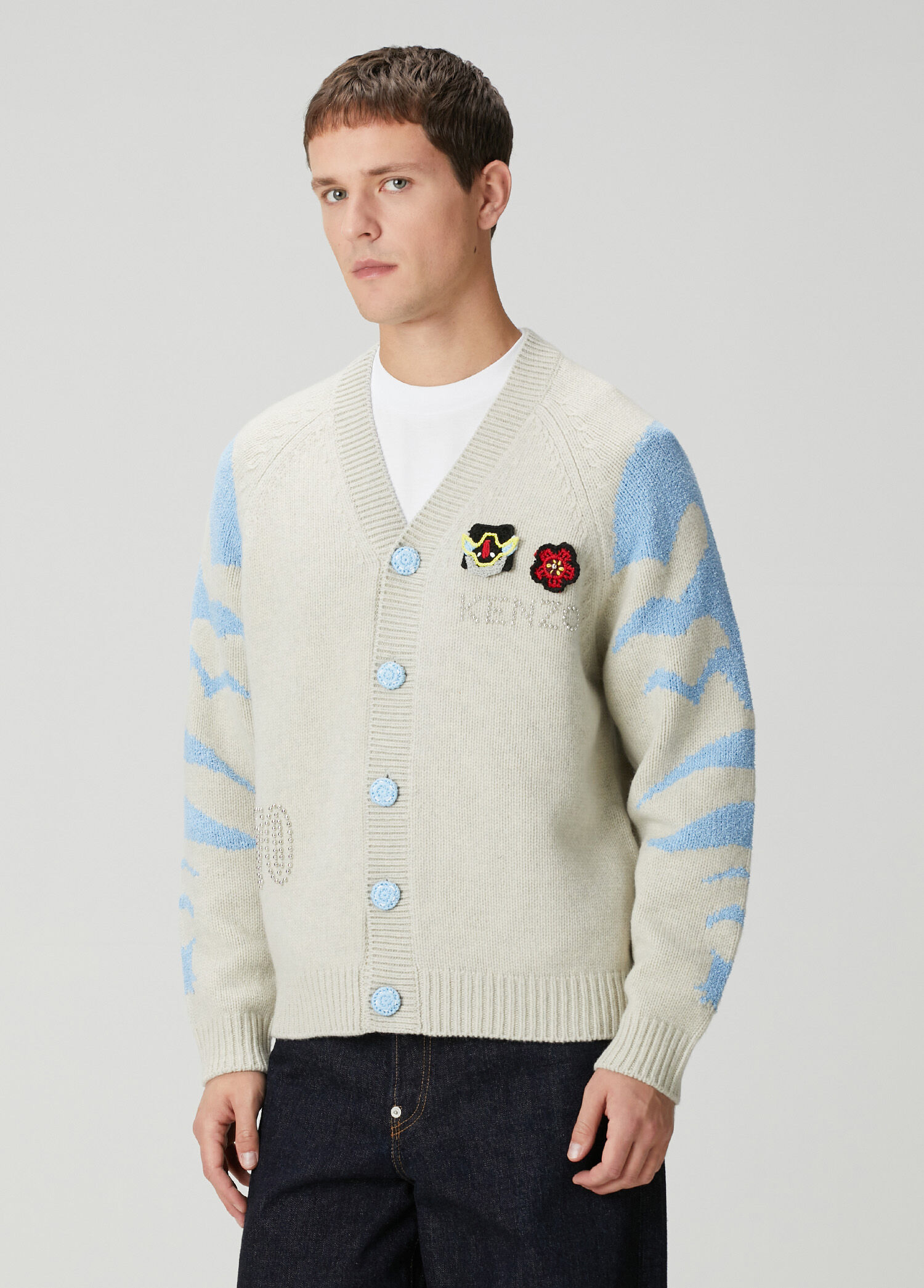 Kenzo - Pachinko Yün Triko Hırka - Çok Renkli