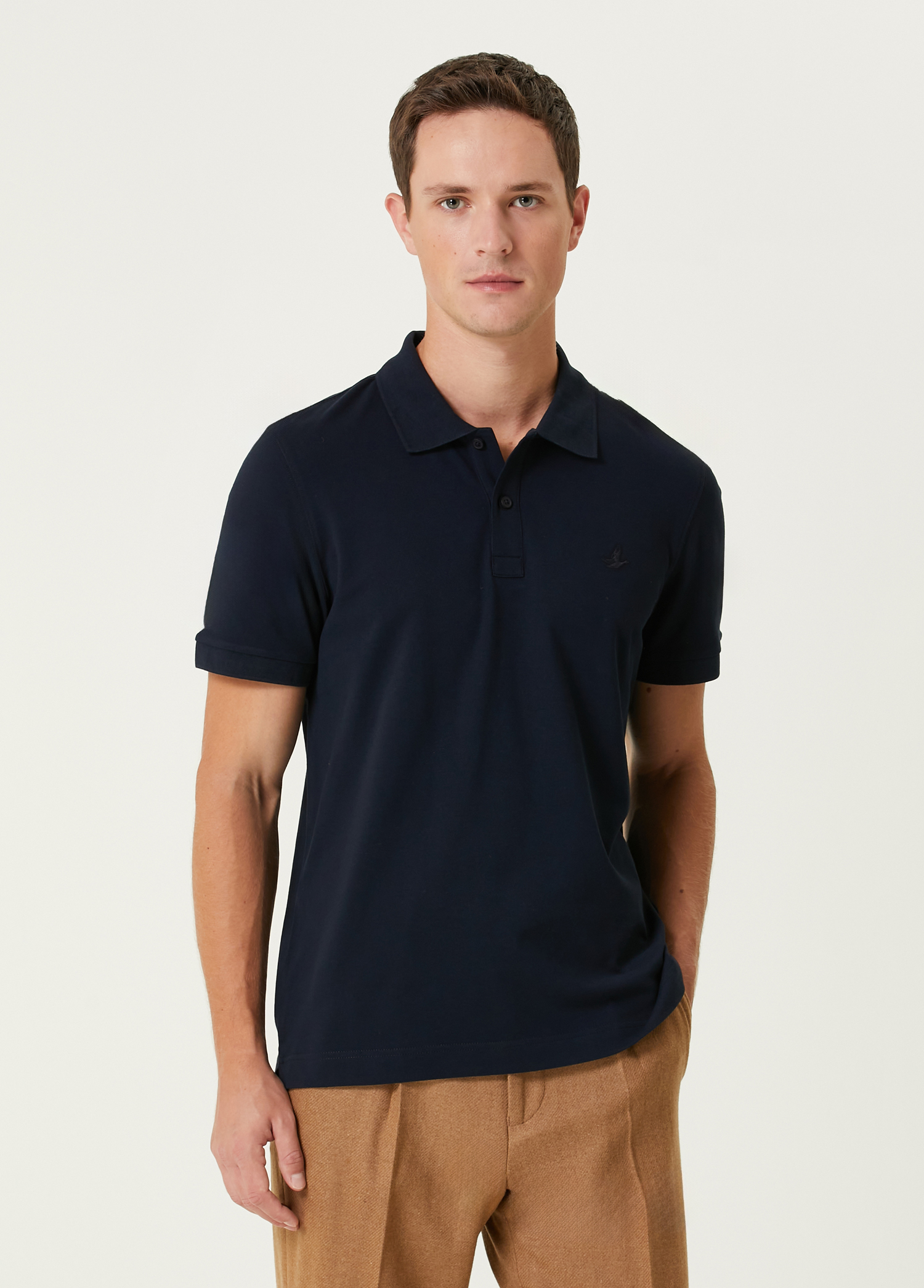 Lacivert Polo Yaka T-shirt_0