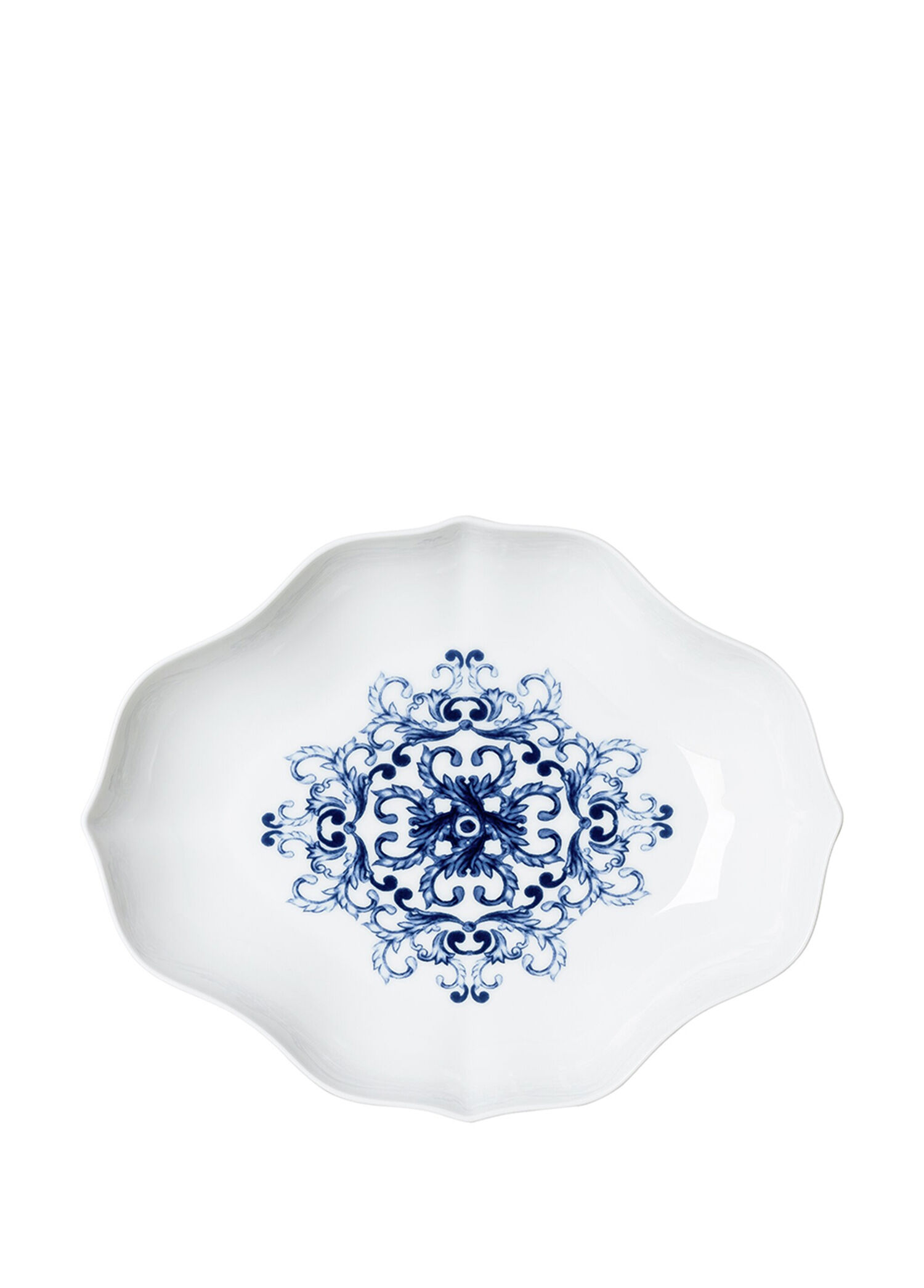 True Blue Mavi Porselen Oval Servis Tabağı 25 cm