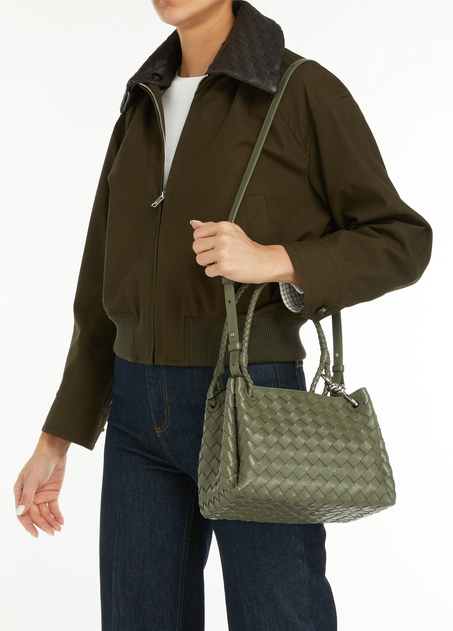 Bottega Veneta Yeşil Kadın Parachute Yeşil Kadın Deri Çanta