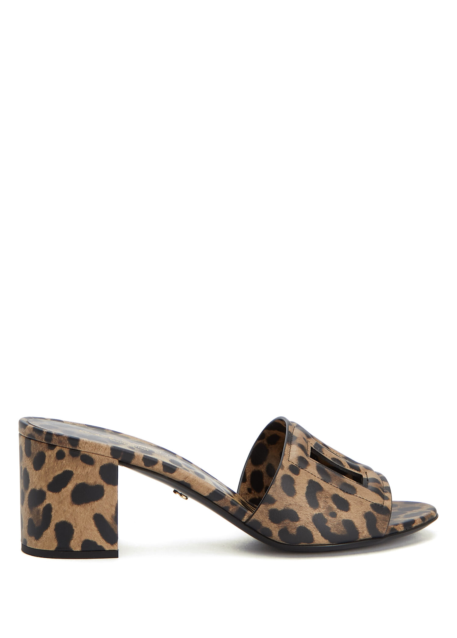 Dg Leopard Women's Leather Slippers