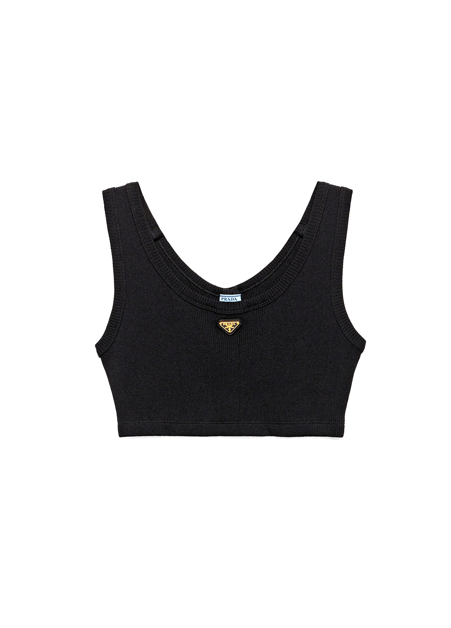 Siyah Jarse Askılı Kadın Crop T-shirt
