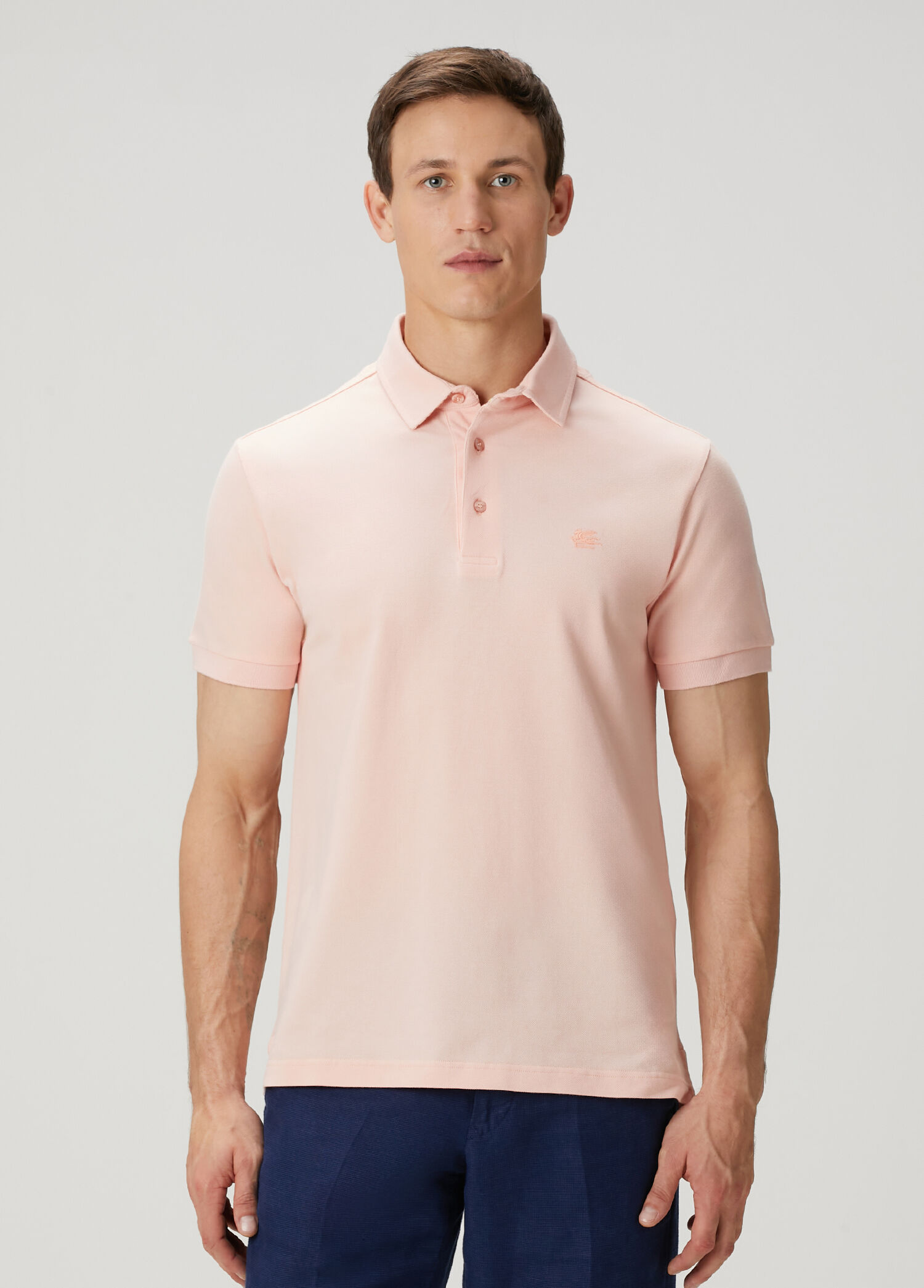 Pembe Polo Yaka T-shirt