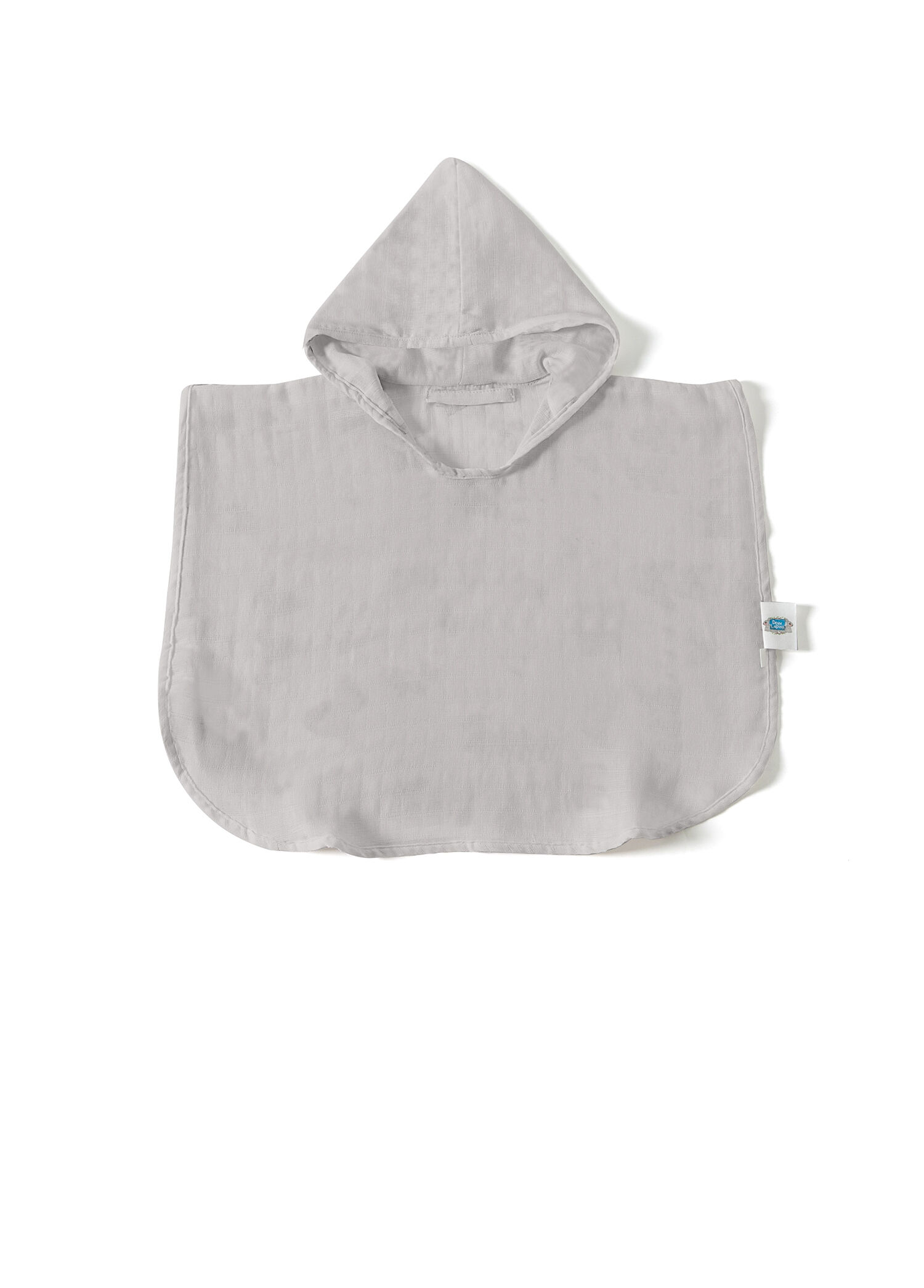 %100 Pamuk Cotton Grey Müslin Bebek Panço Bornoz