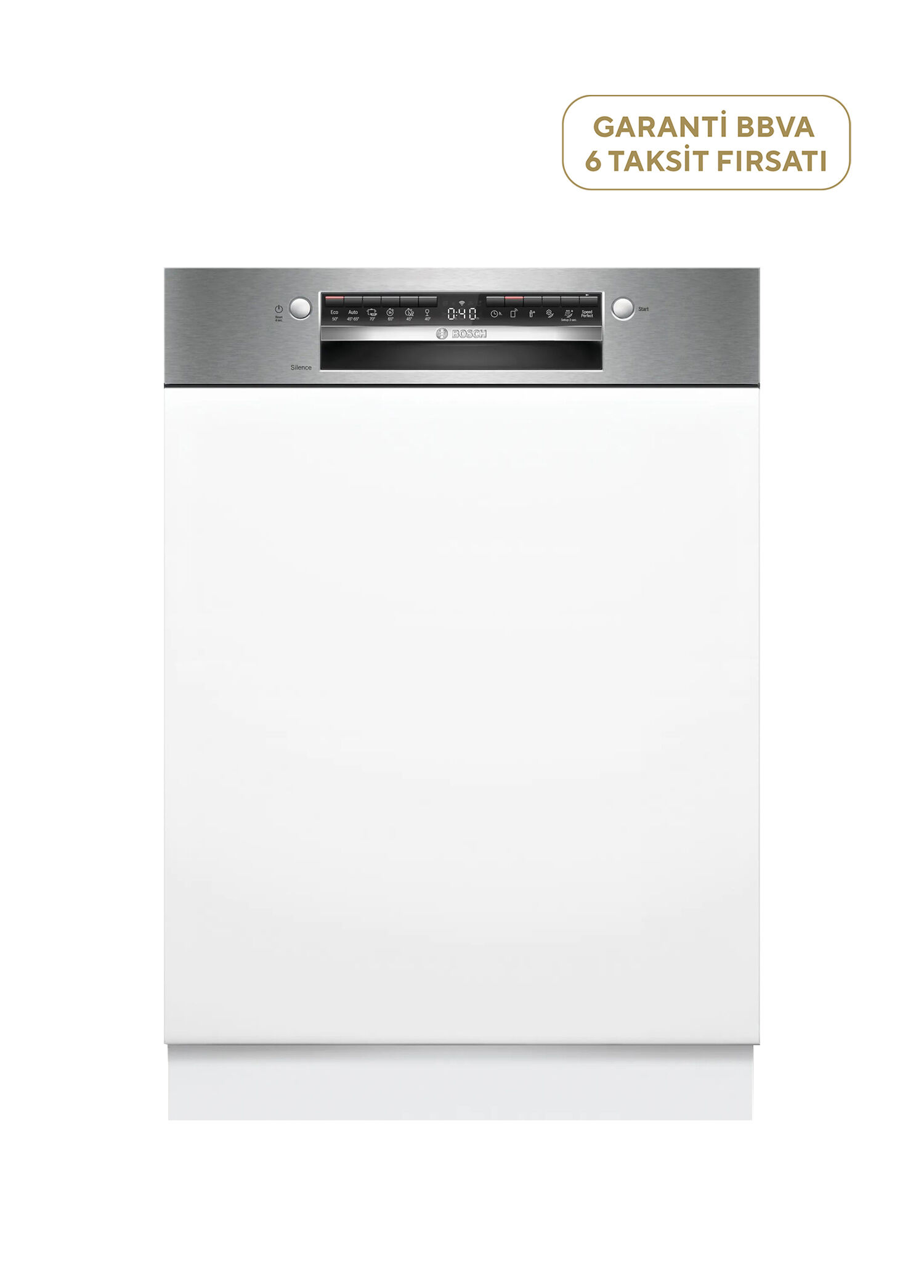 SMI4IMS62T Serie 6 Inox Yarı Ankastre Bulaşık Makinesi