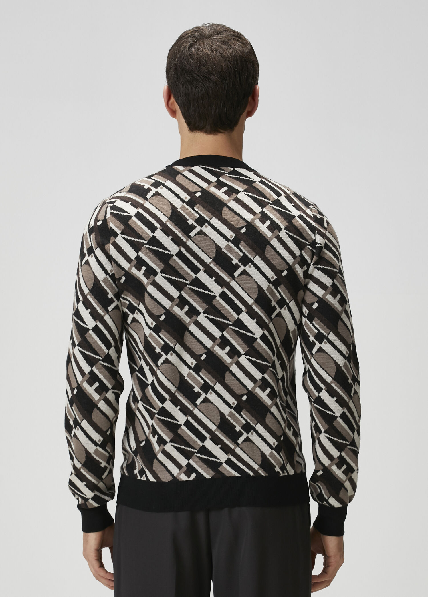 Fendi - Bej Logo Jakarlı Yün Kazak - Bej
