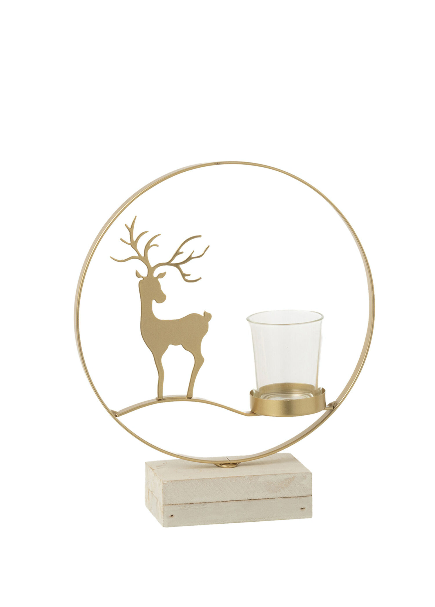 Yigo Kahve Geyik Desenli Tealight Mumluk