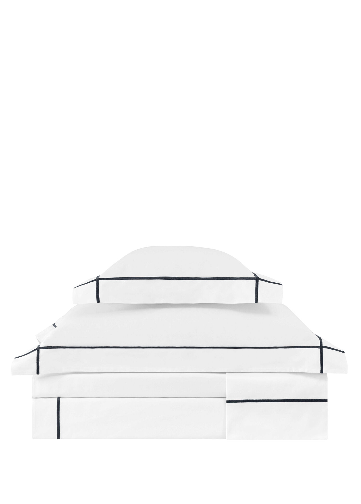 Mono Antrasit İşlemeli Saten King Size Nevresim Takımı 240 x 220 cm