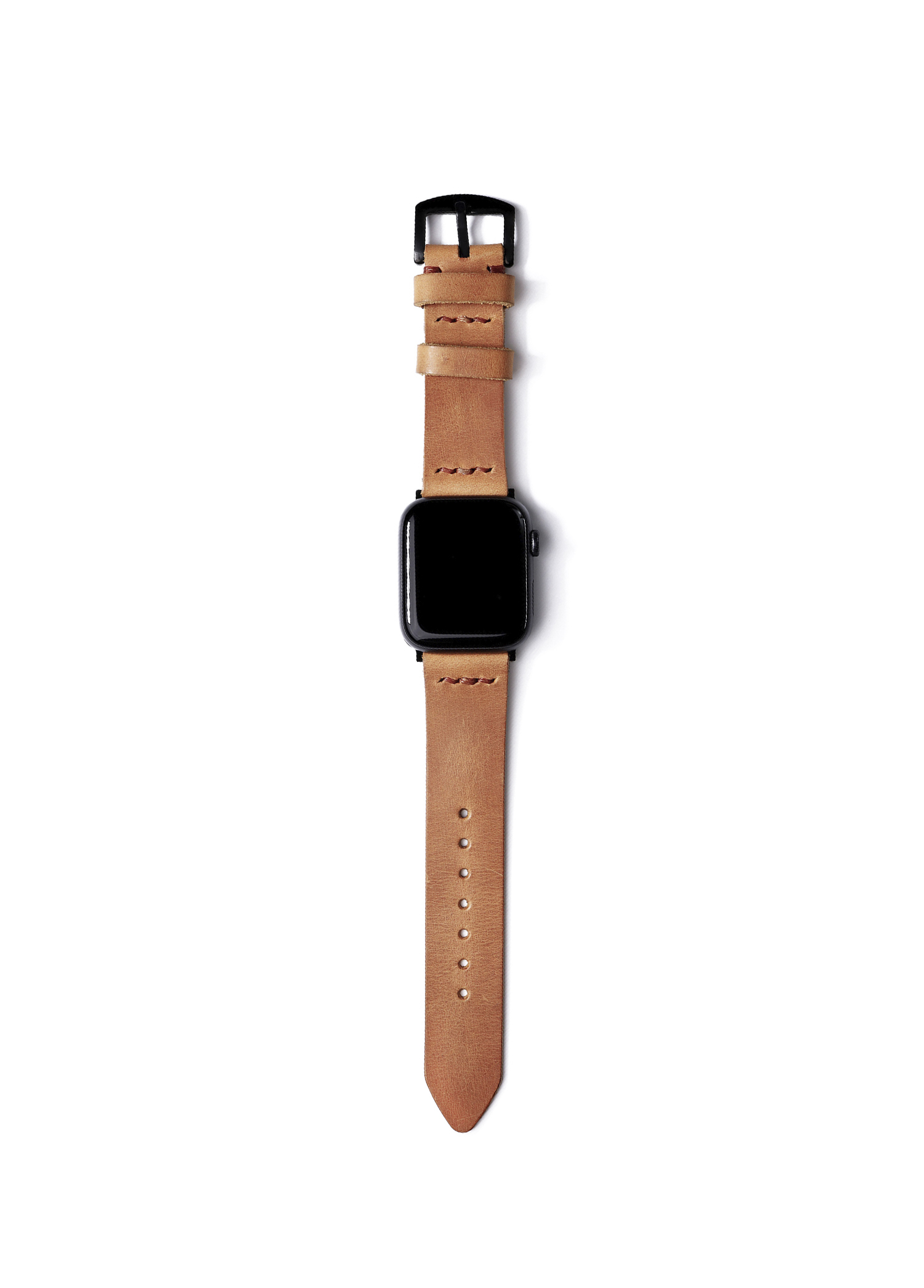 Apple Watch Ultra ve Seri 8/7/SE/6/5/4/3 Uyumlu 49mm 45mm 44mm 42mm Tek Katlı Hardal Deri El Yapımı Kordon