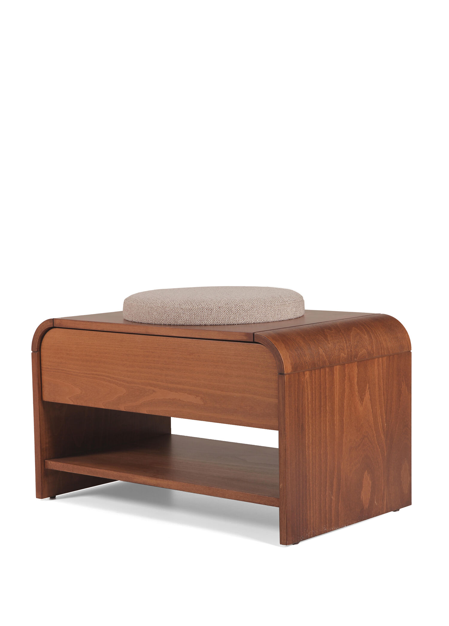 Buu Bench Açık Kahve Ahşap Puf