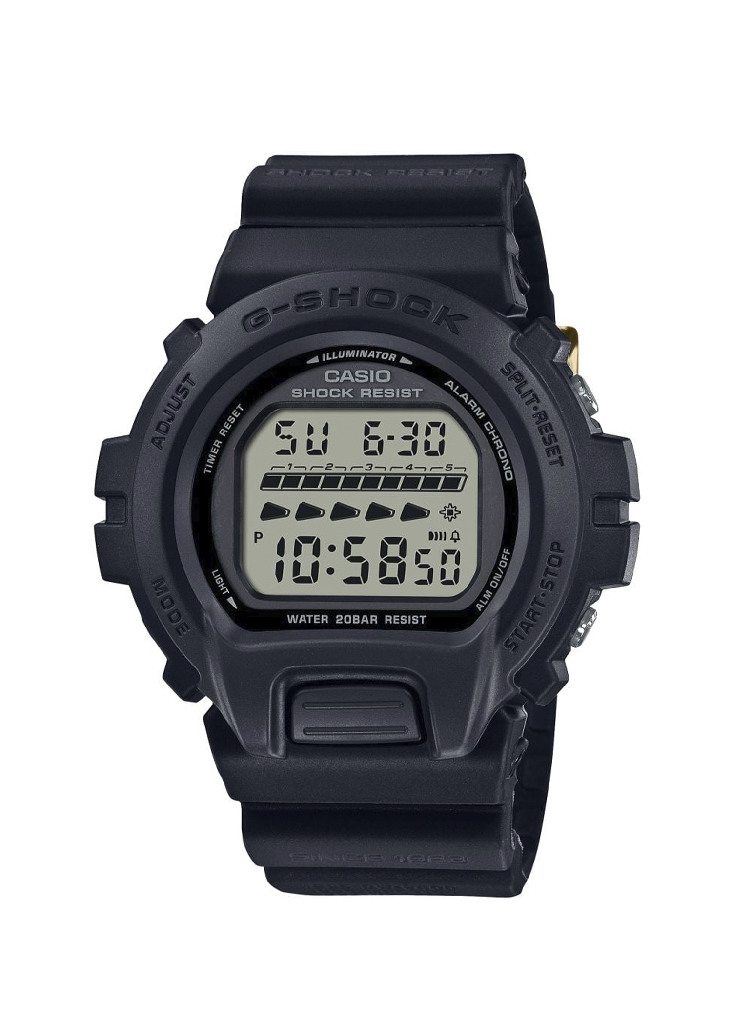 DW-6640RE-1DR Plastik Gri Erkek Kol Saati