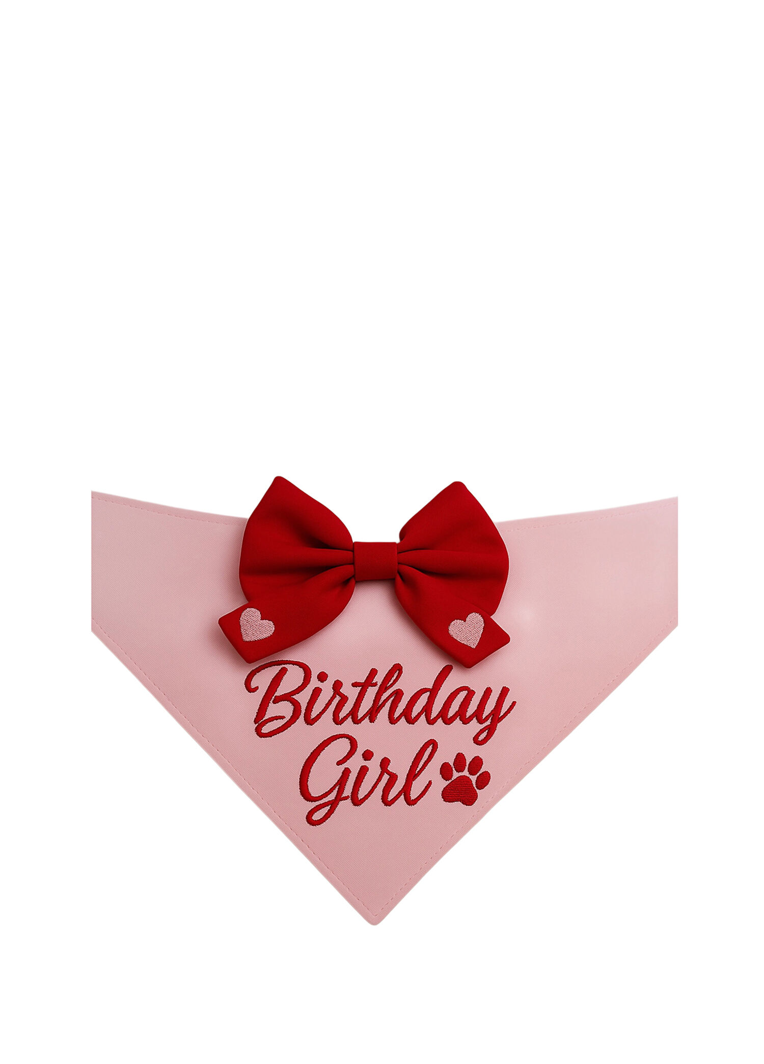 Birthday Pembe Kedi ve Köpek Bandanası