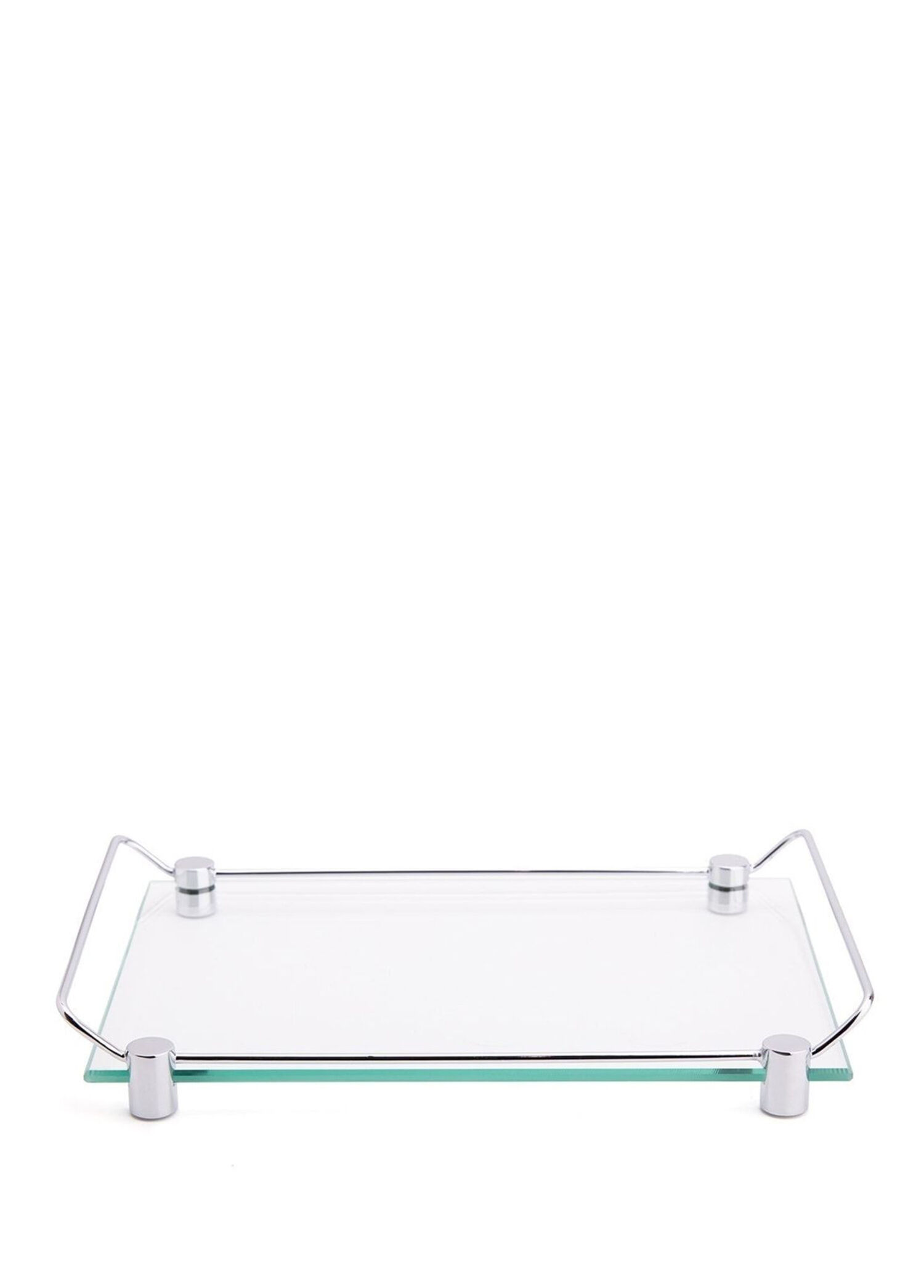 Krom Cam Tezgah Üstü Banyo Tepsisi 36 x 209 cm