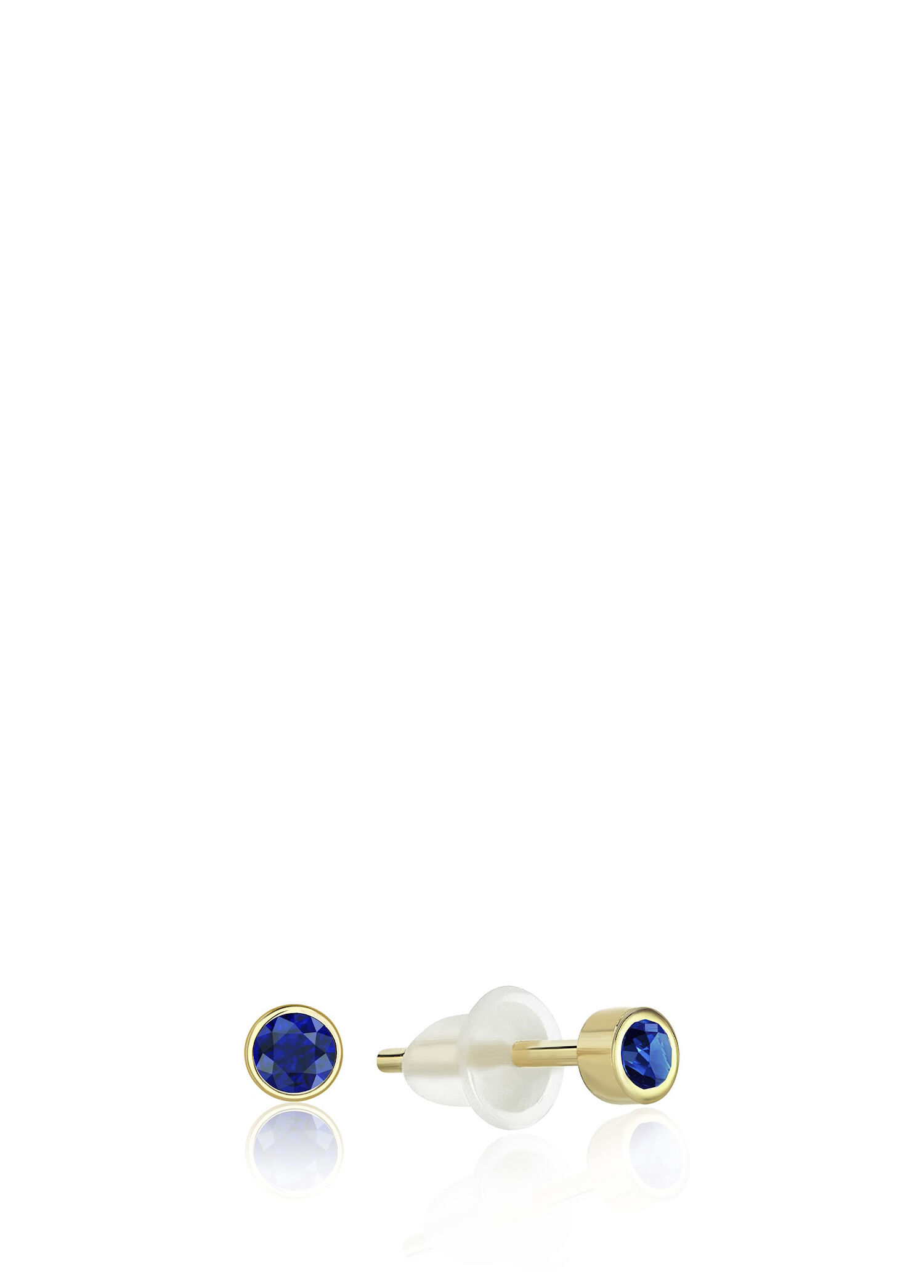 Blue Bubble Earrings 14 Ayar Sarı Altın Kız Çocuk Küpe