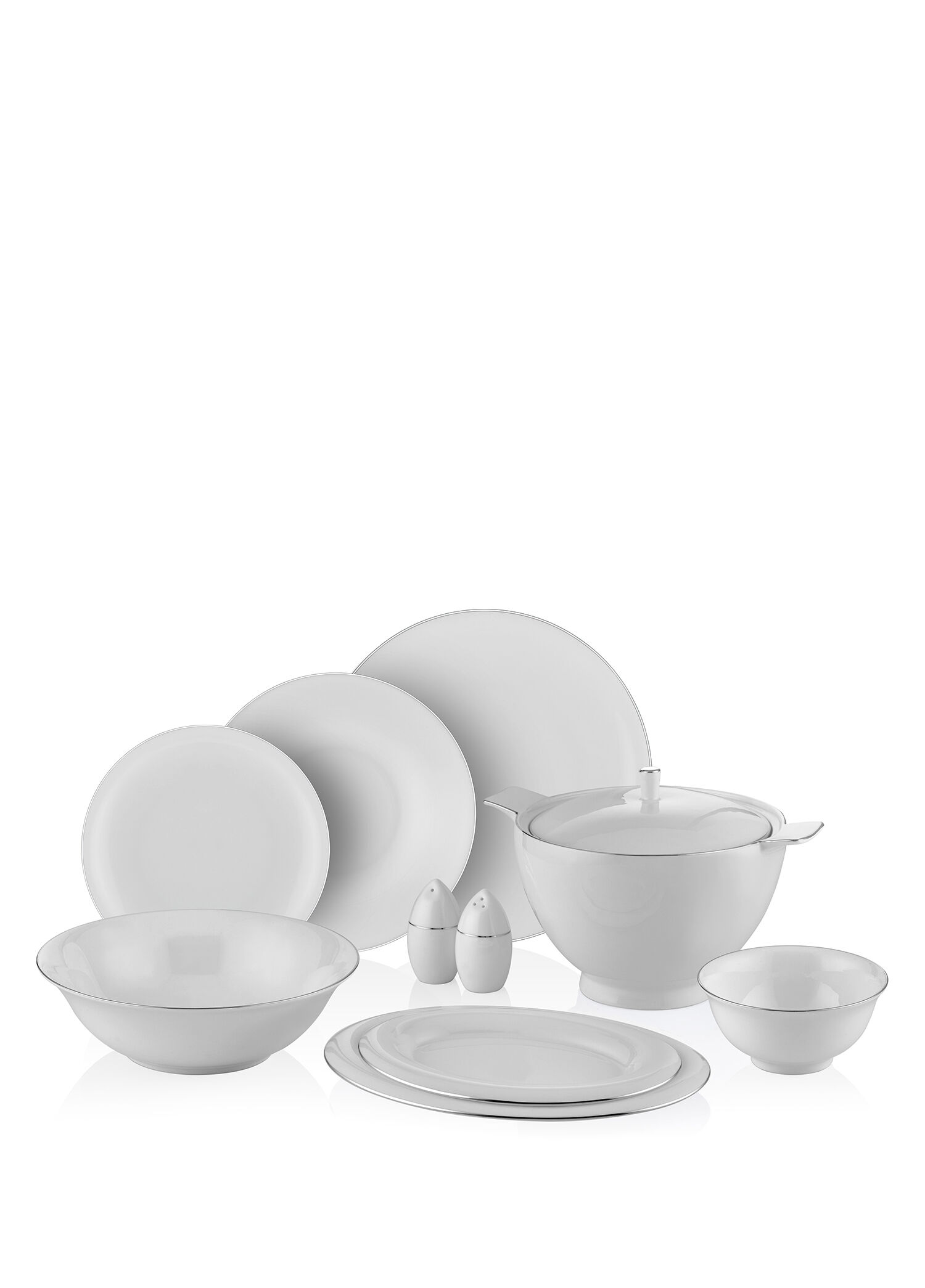 Royal London Amanda Silver Bone China 60.Parça Yemek Takımı