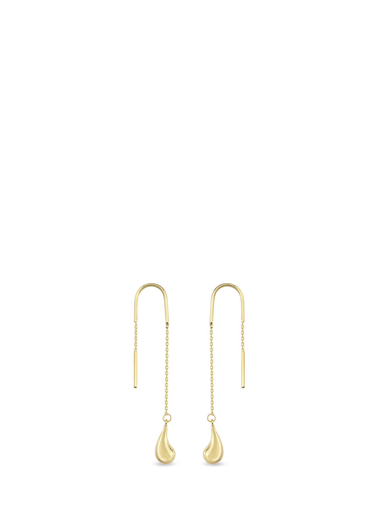 Teardrop Sallantılı 14 Ayar Altın Kadın Küpe