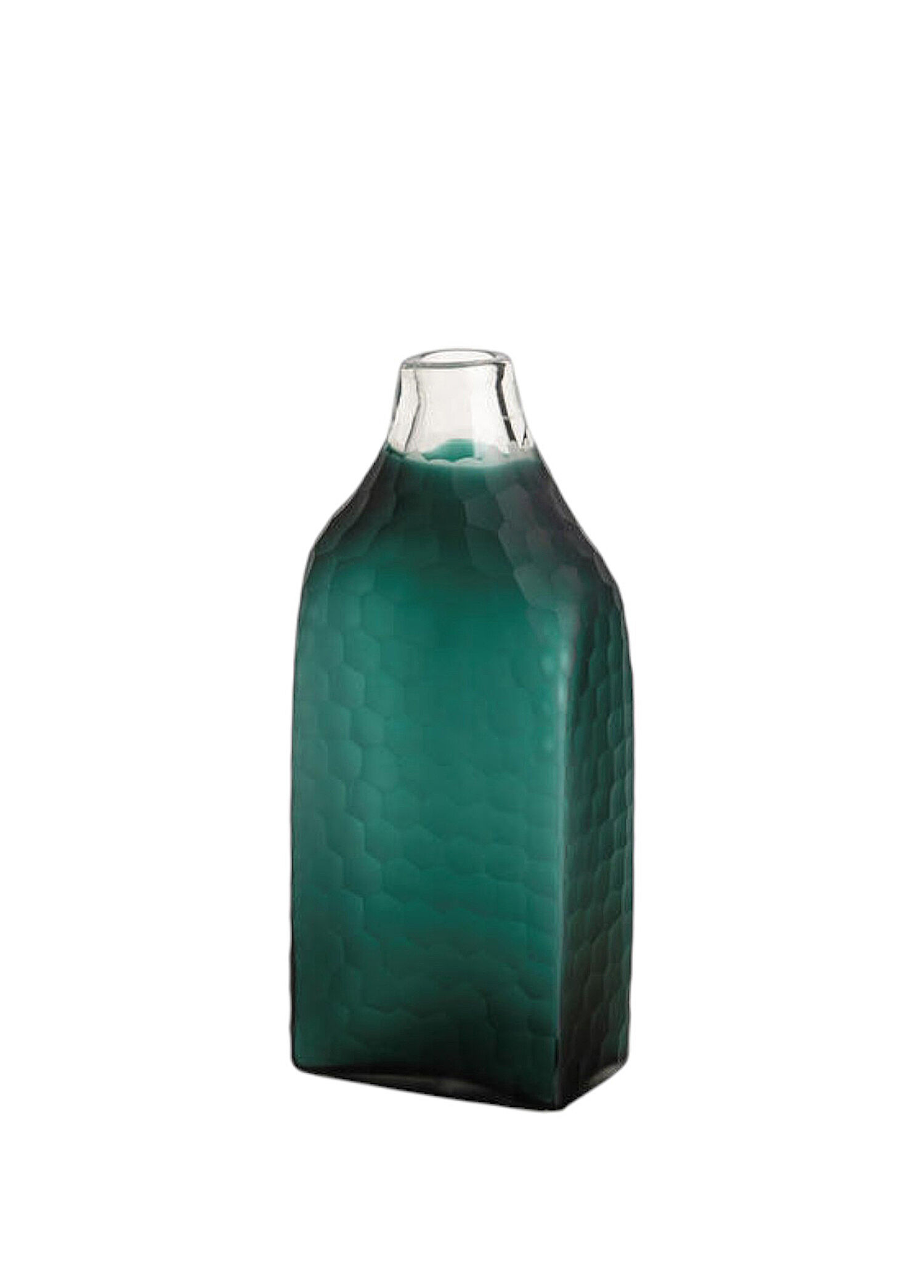 Yeşil Cam Dekoratif Vazo 36 cm