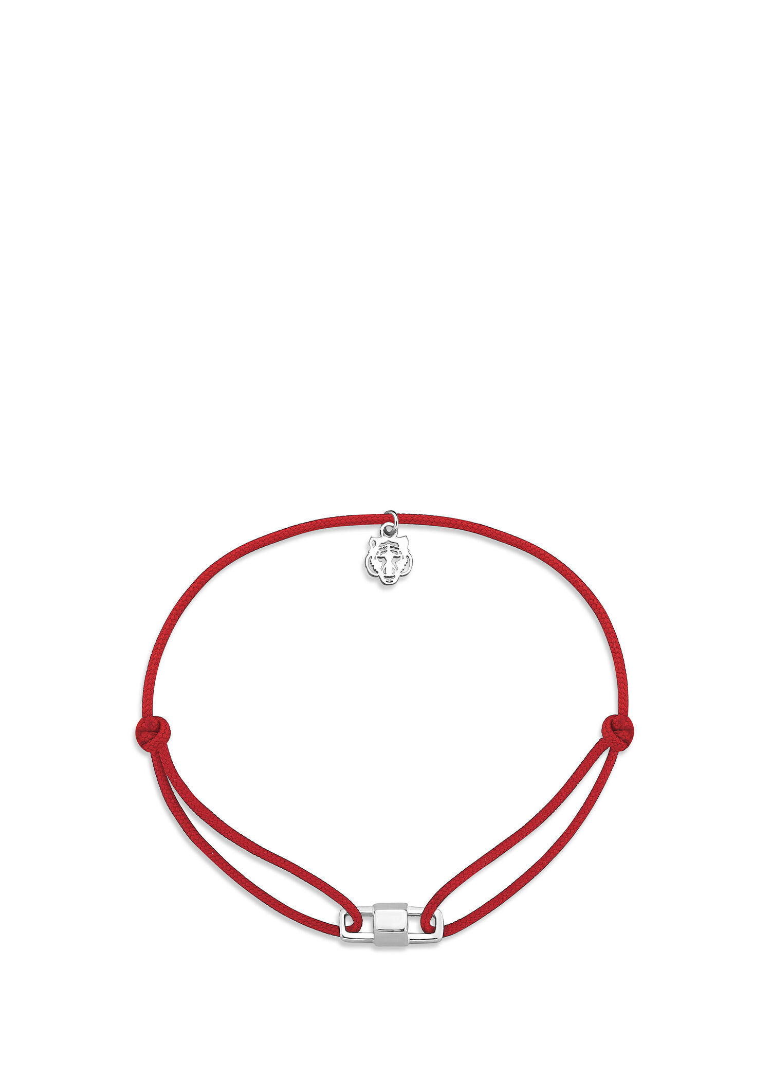 Capsule Kırmızı İp 925 Ayar Gümüş Unisex Bileklik