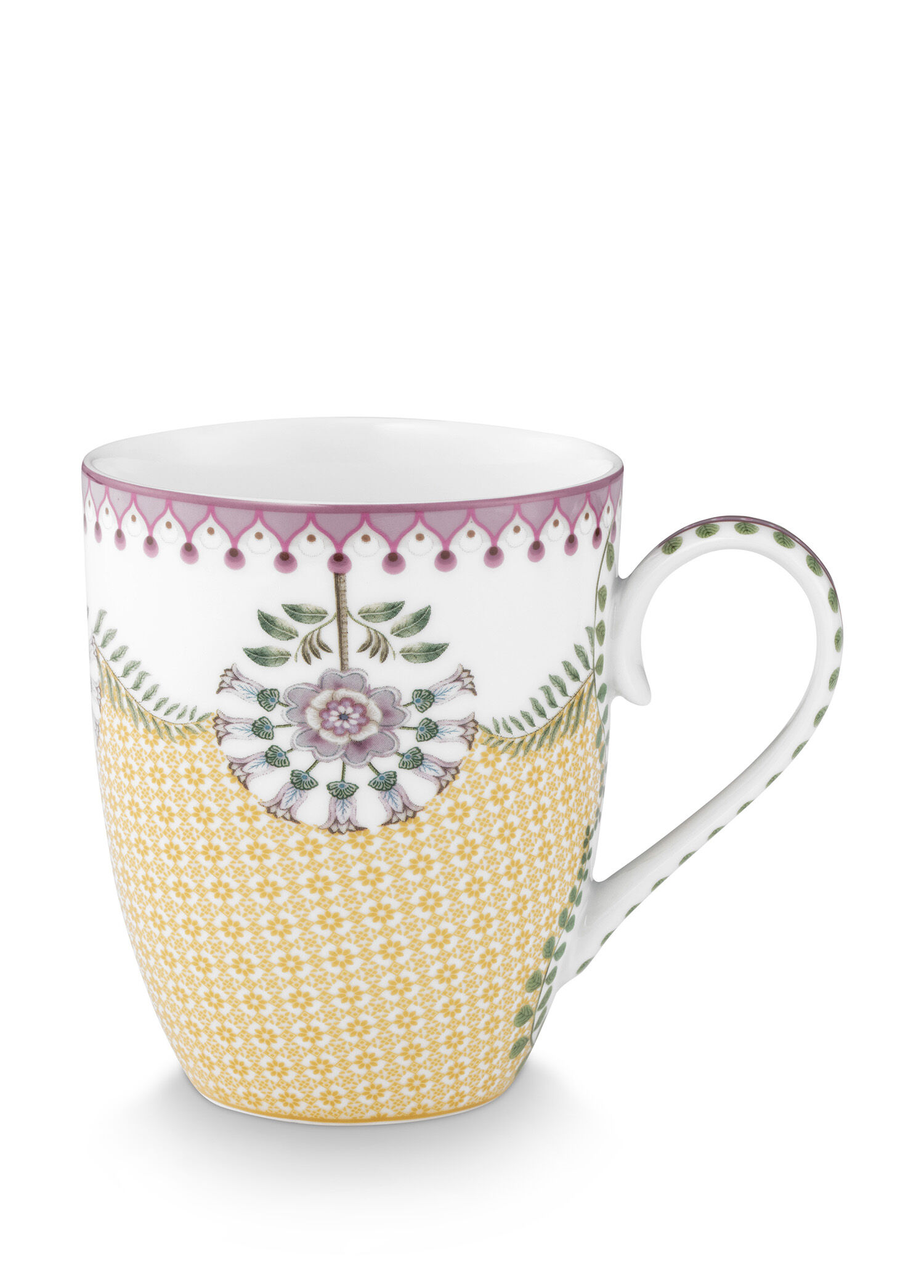 Lily & Lotus Sarı Büyük Porselen Kupa