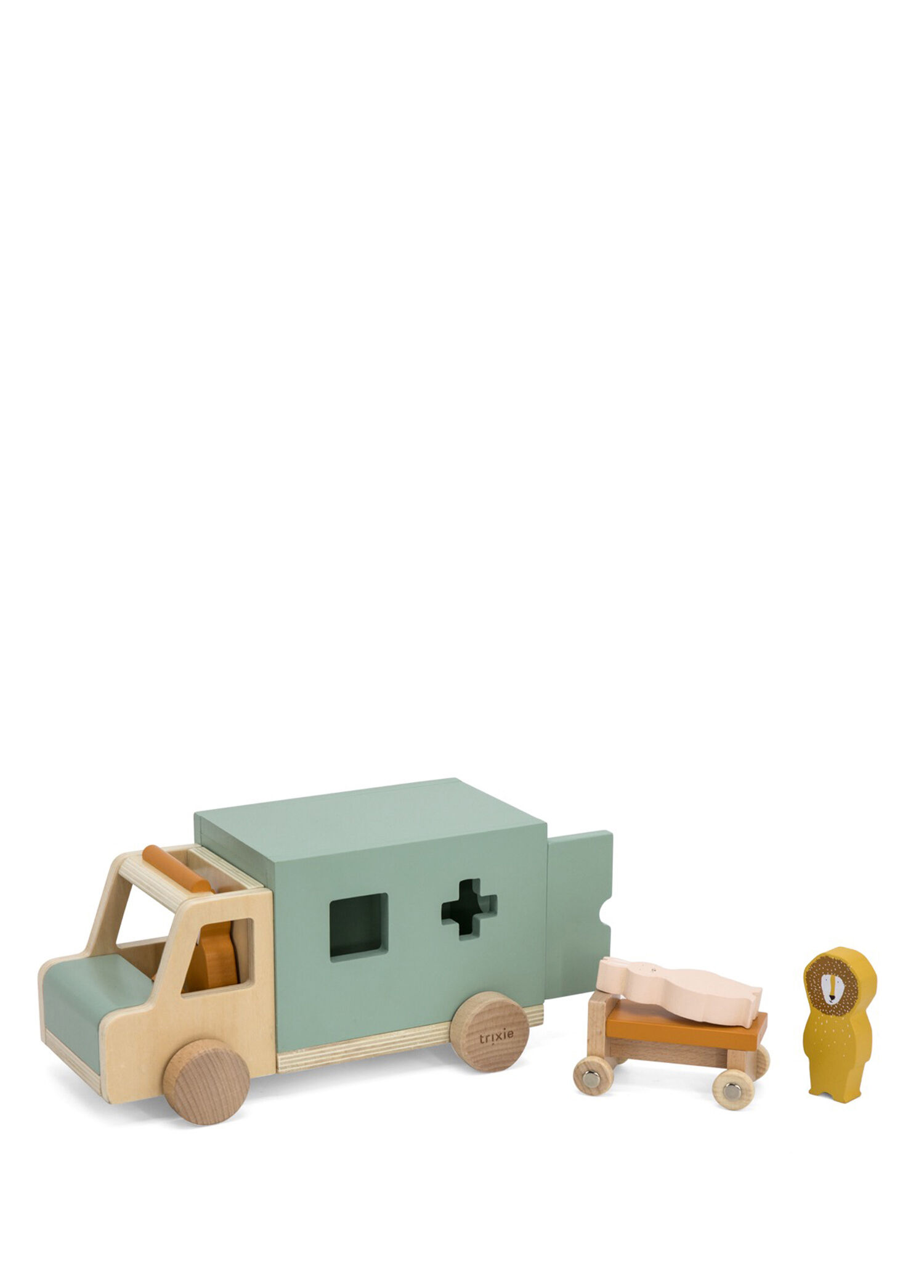 Renkli Ambulans Ahşap Oyuncak