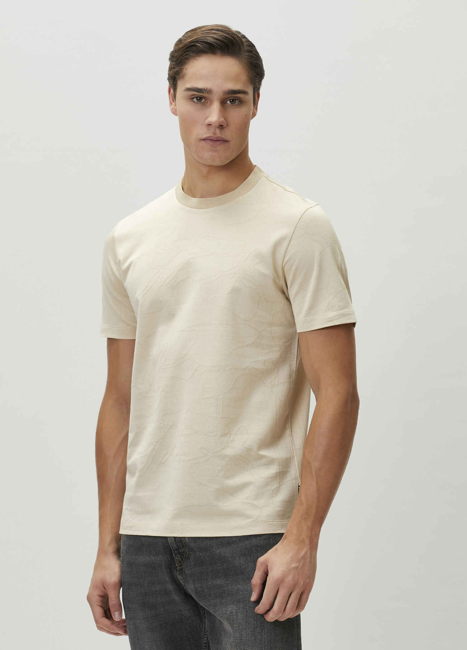 Regular Fit Beige T-Shirt