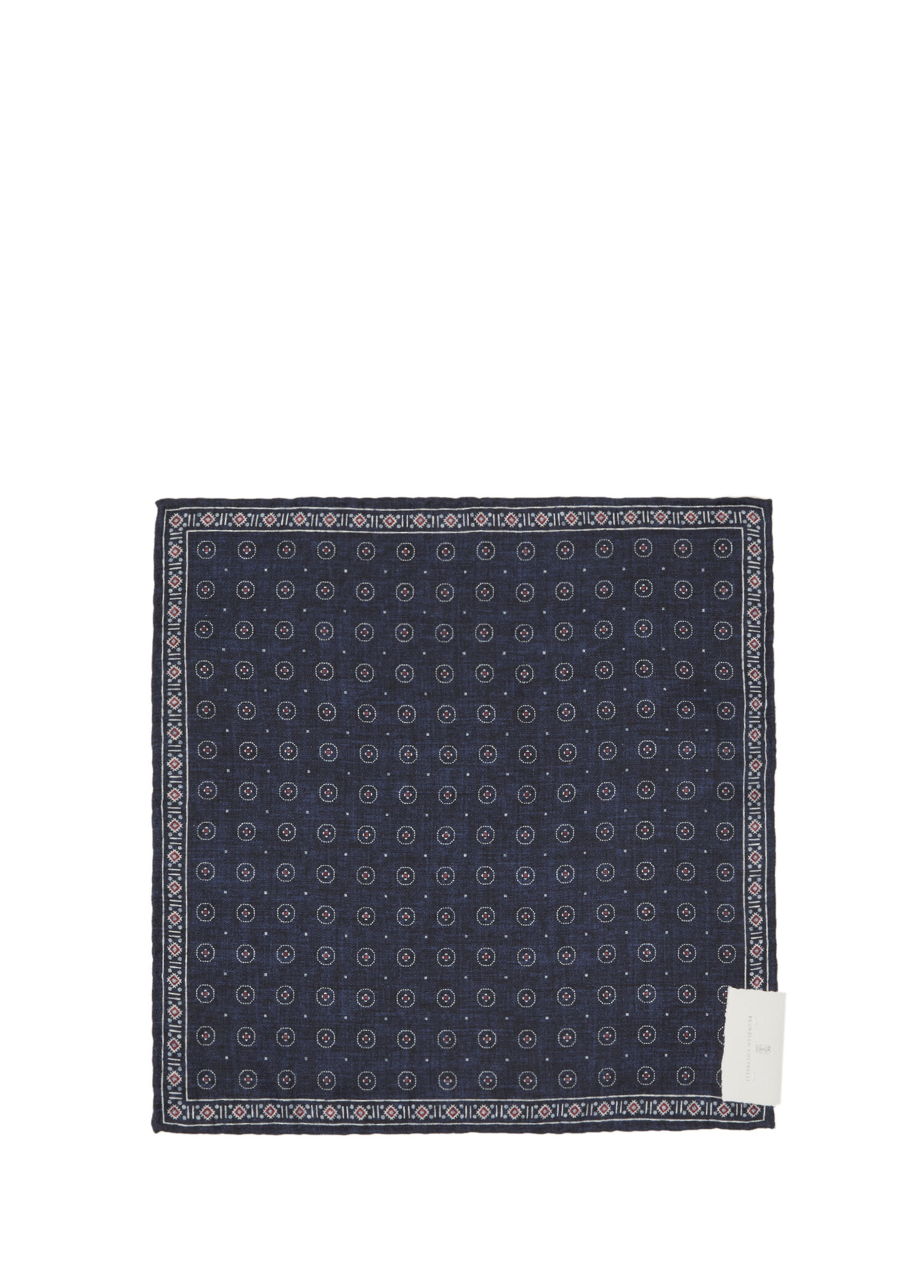 Navy Blue Silk Bag Handkerchief