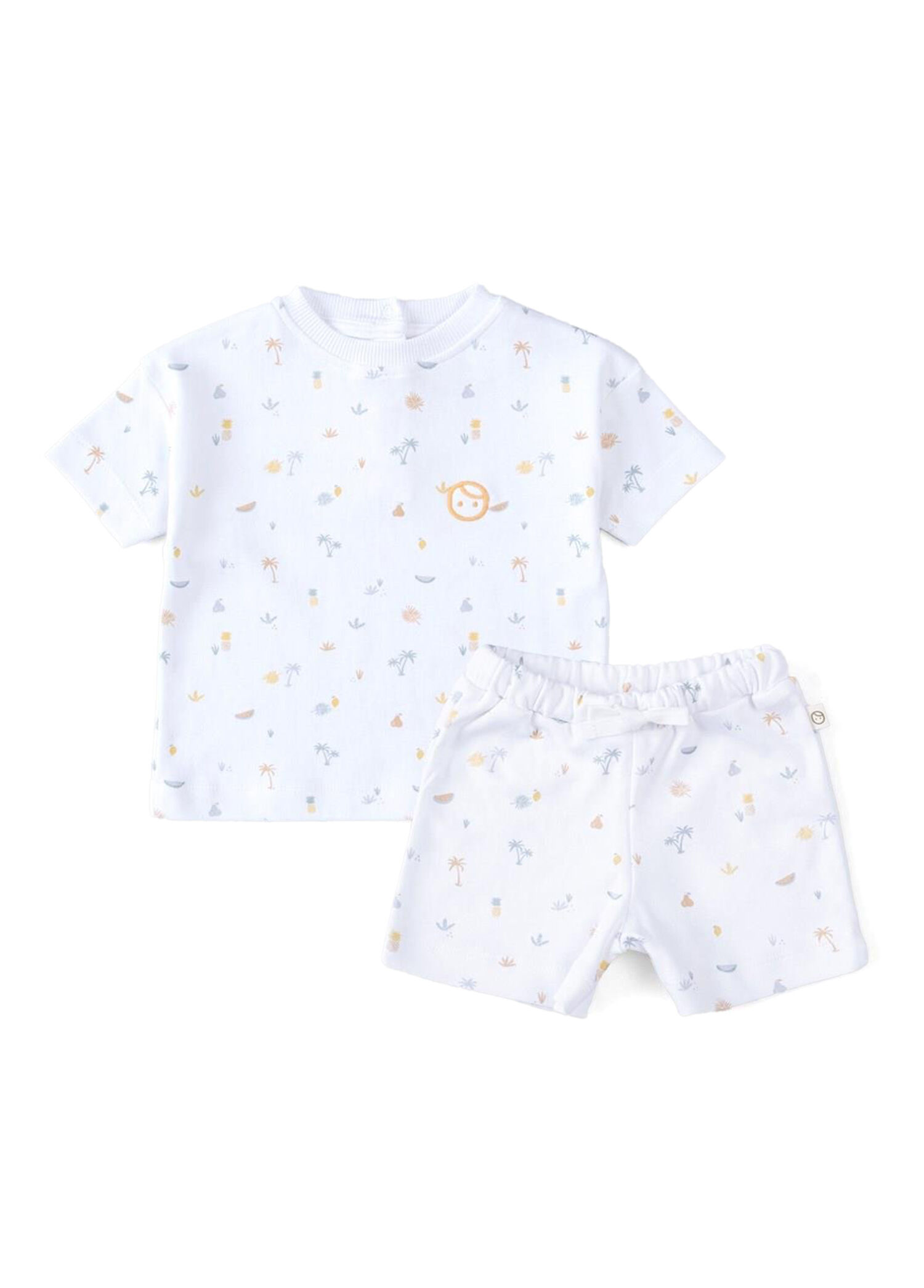 Piknik Organik Pamuk Bebek Şort T-shirt 2'li Set