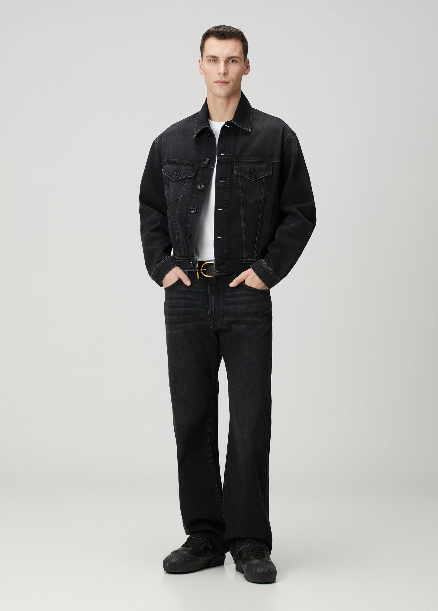 Loose Fit Siyah Jean Pantolon