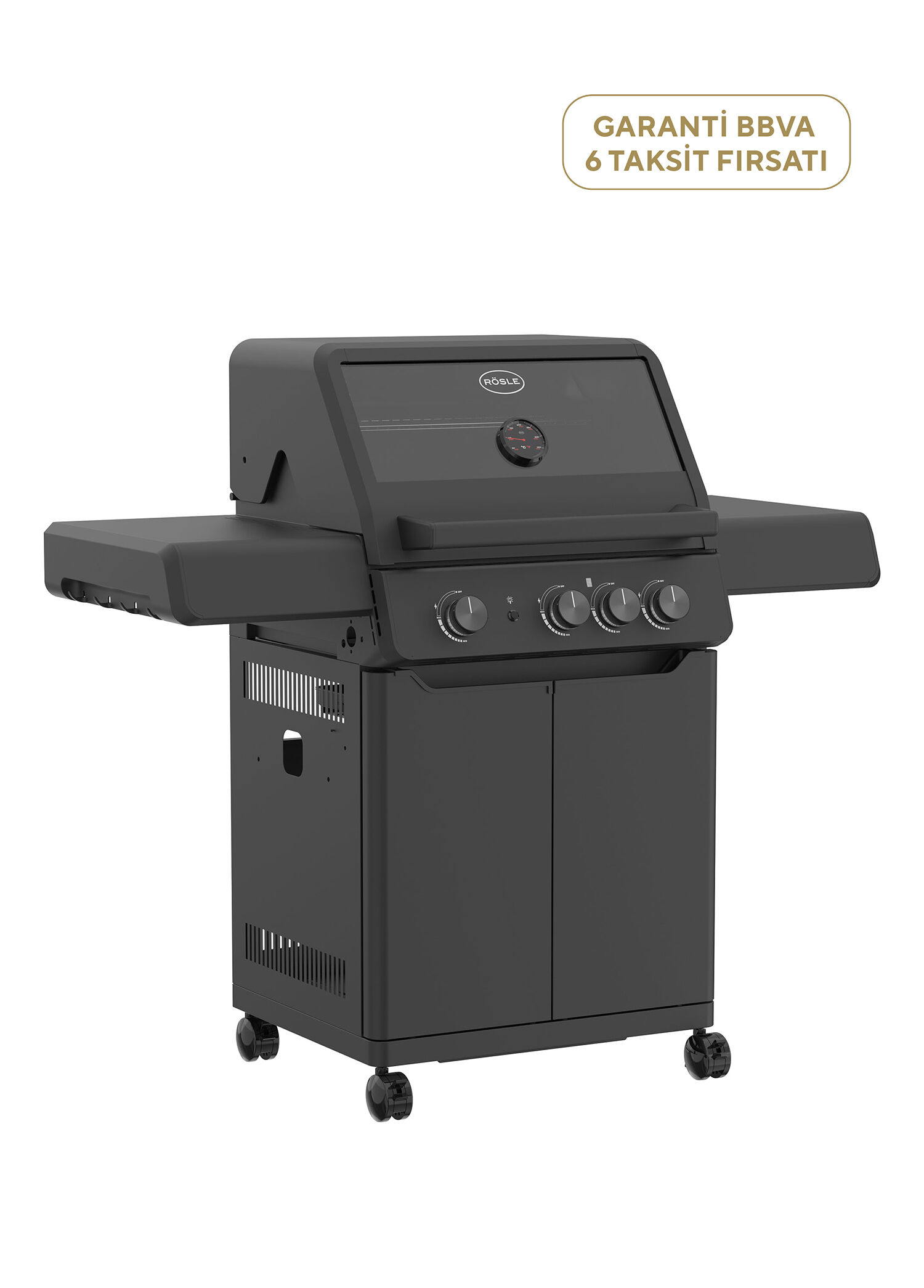 Allflame Peer 3 Siyah Gazlı Barbekü İstasyonu