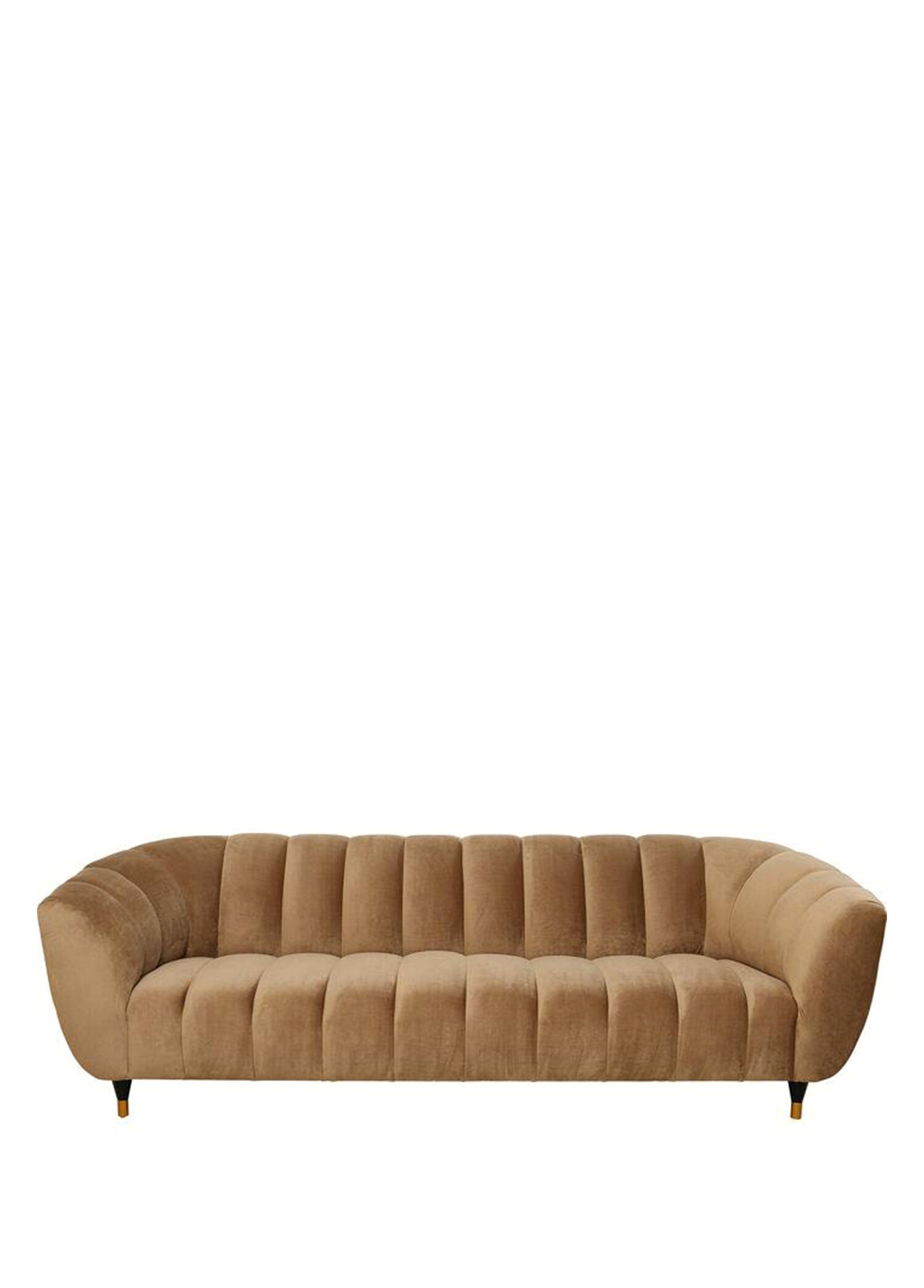 Spectra Velvet Brown Üçlü Kanepe