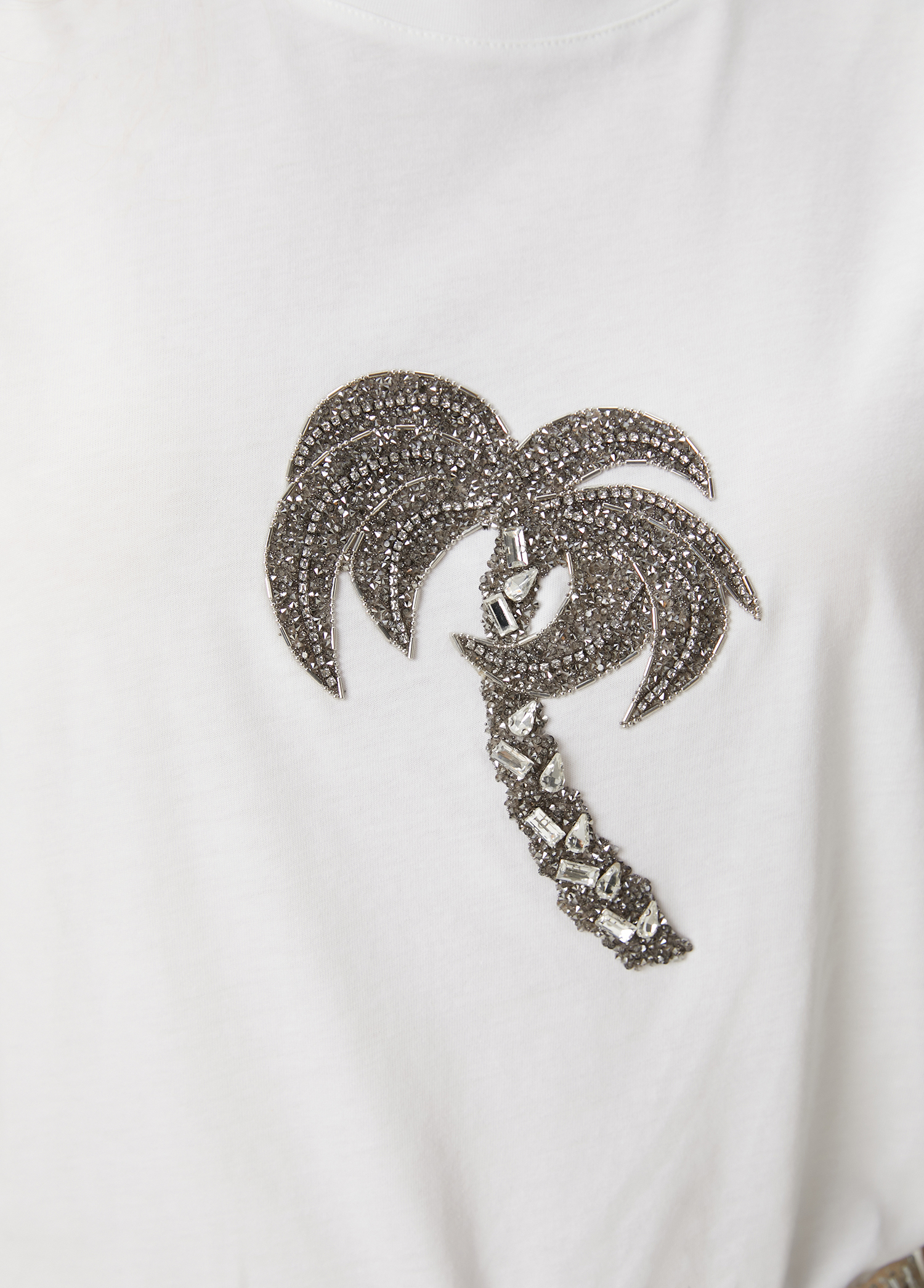 Beyaz İşleme Detaylı T-shirt_5