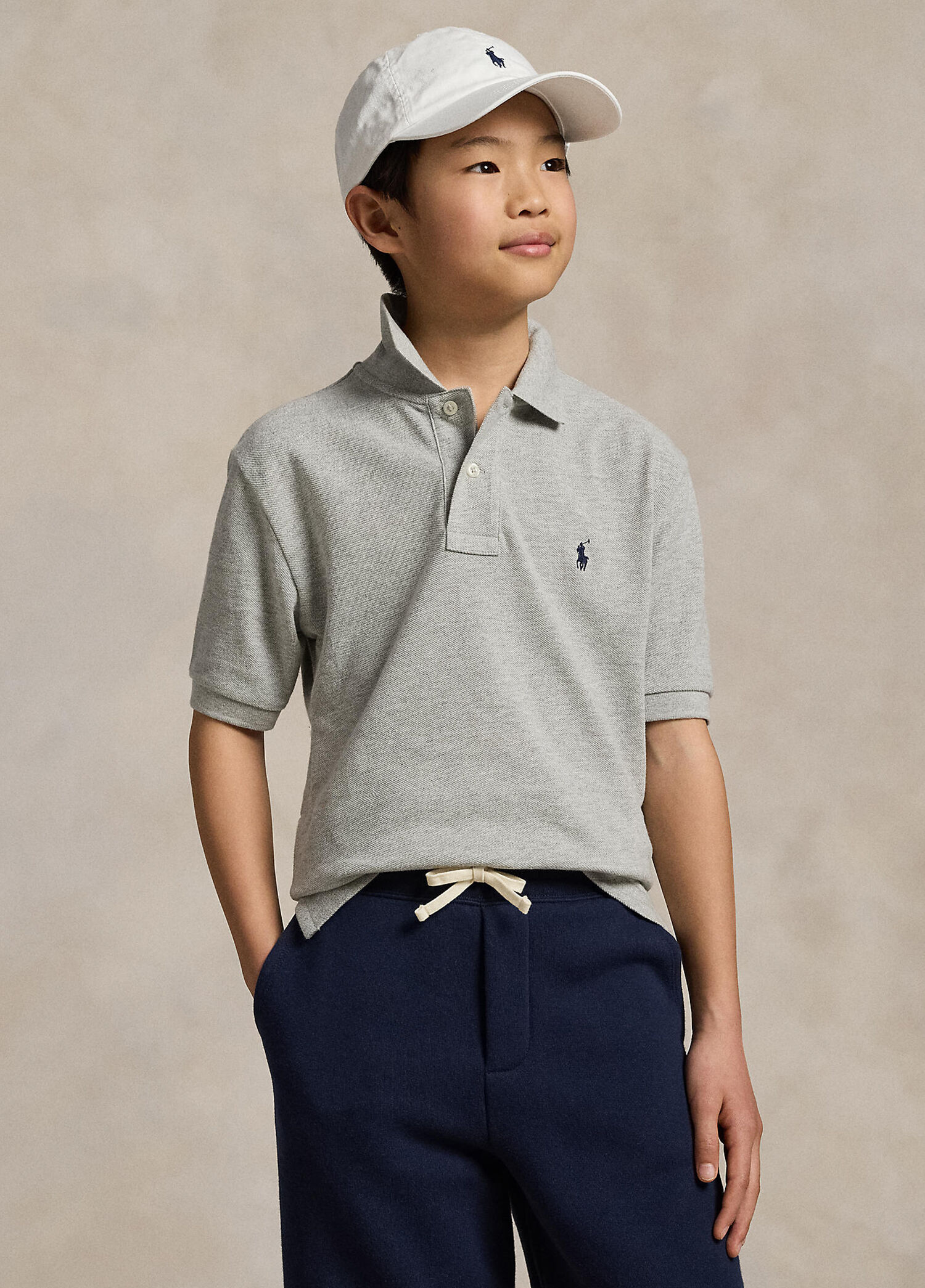 Gri Erkek Çocuk Polo T-shirt