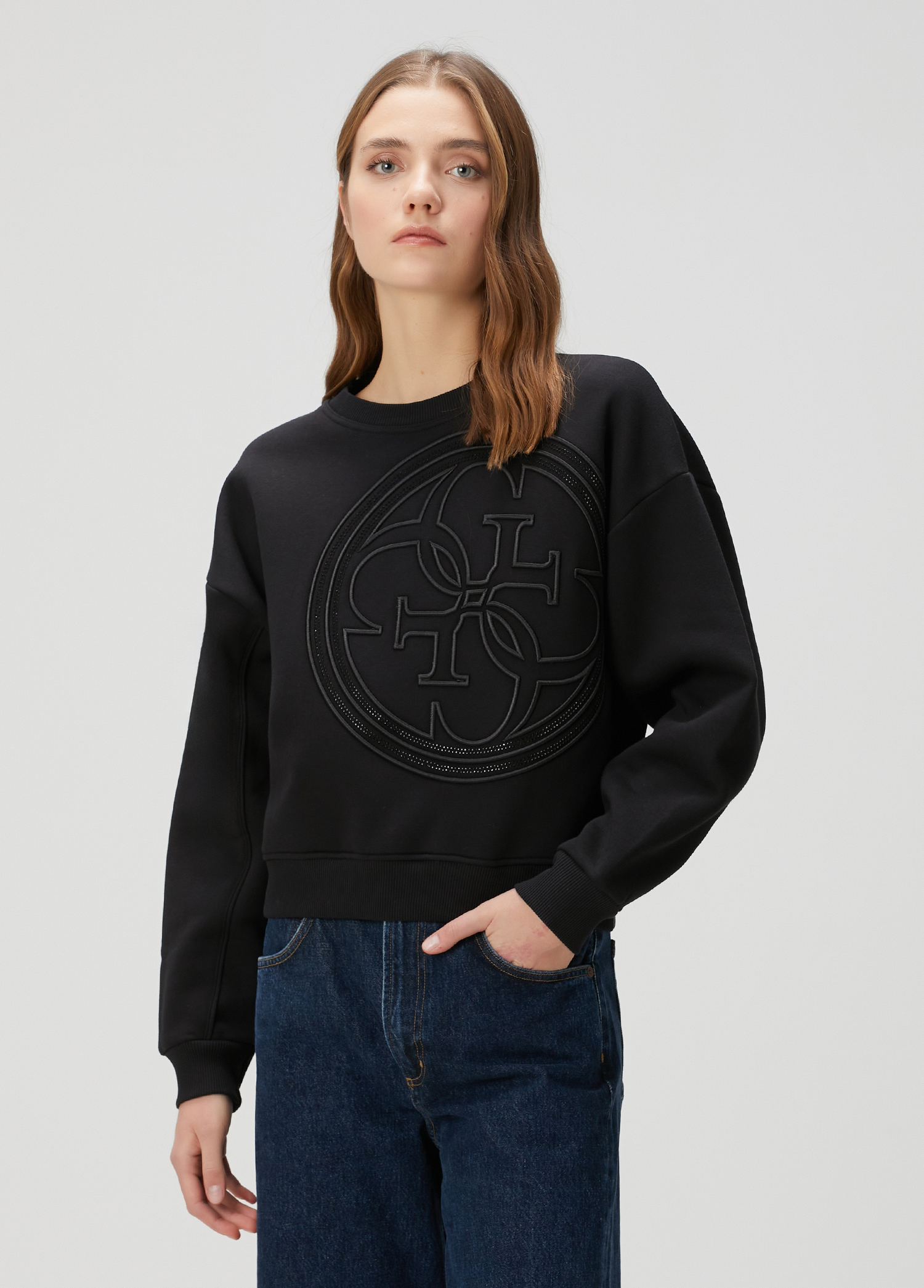 4G Logo Siyah Sweatshirt