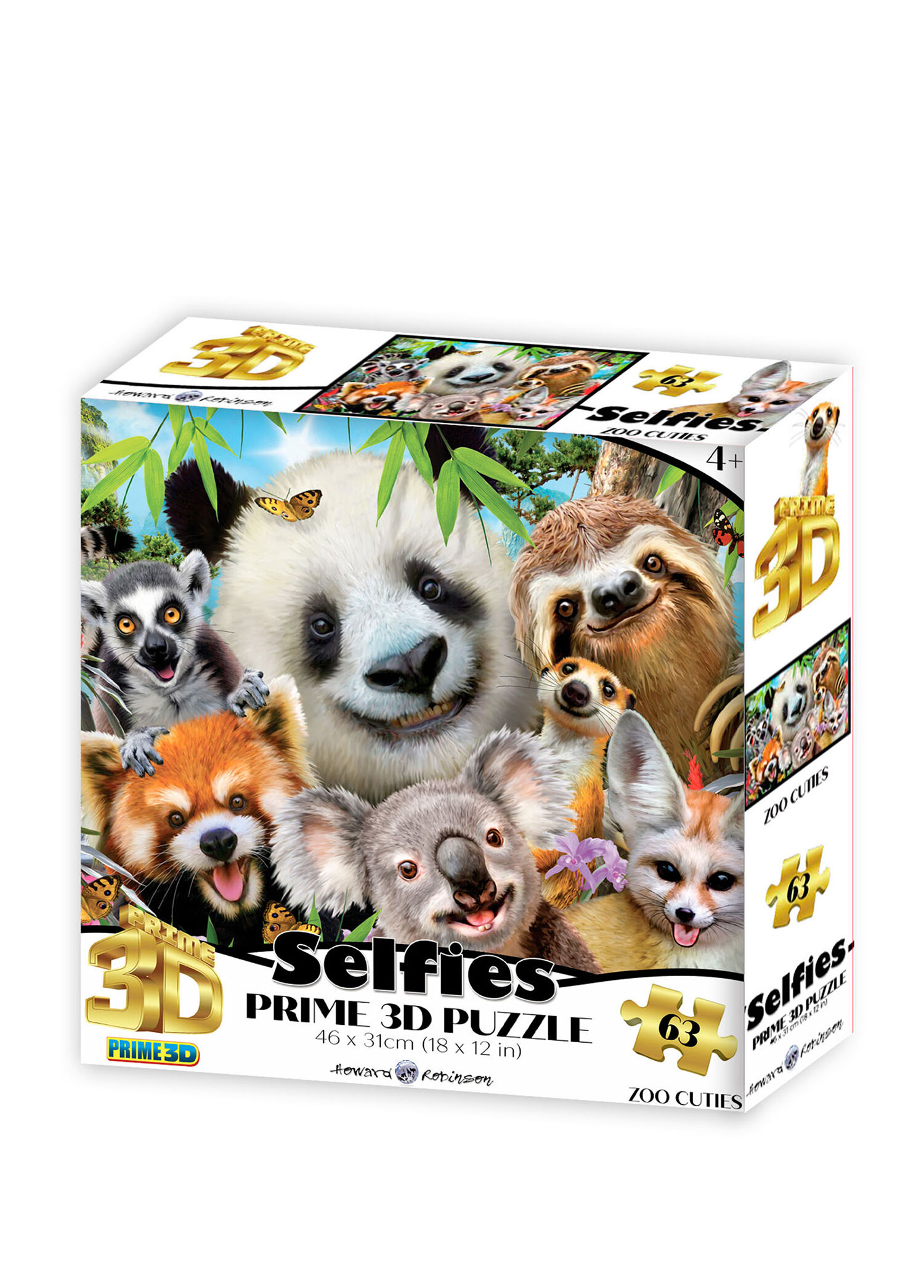 Hayvanat Bahçesi Şirinleri Selfie 63 Parça 3D Puzzle