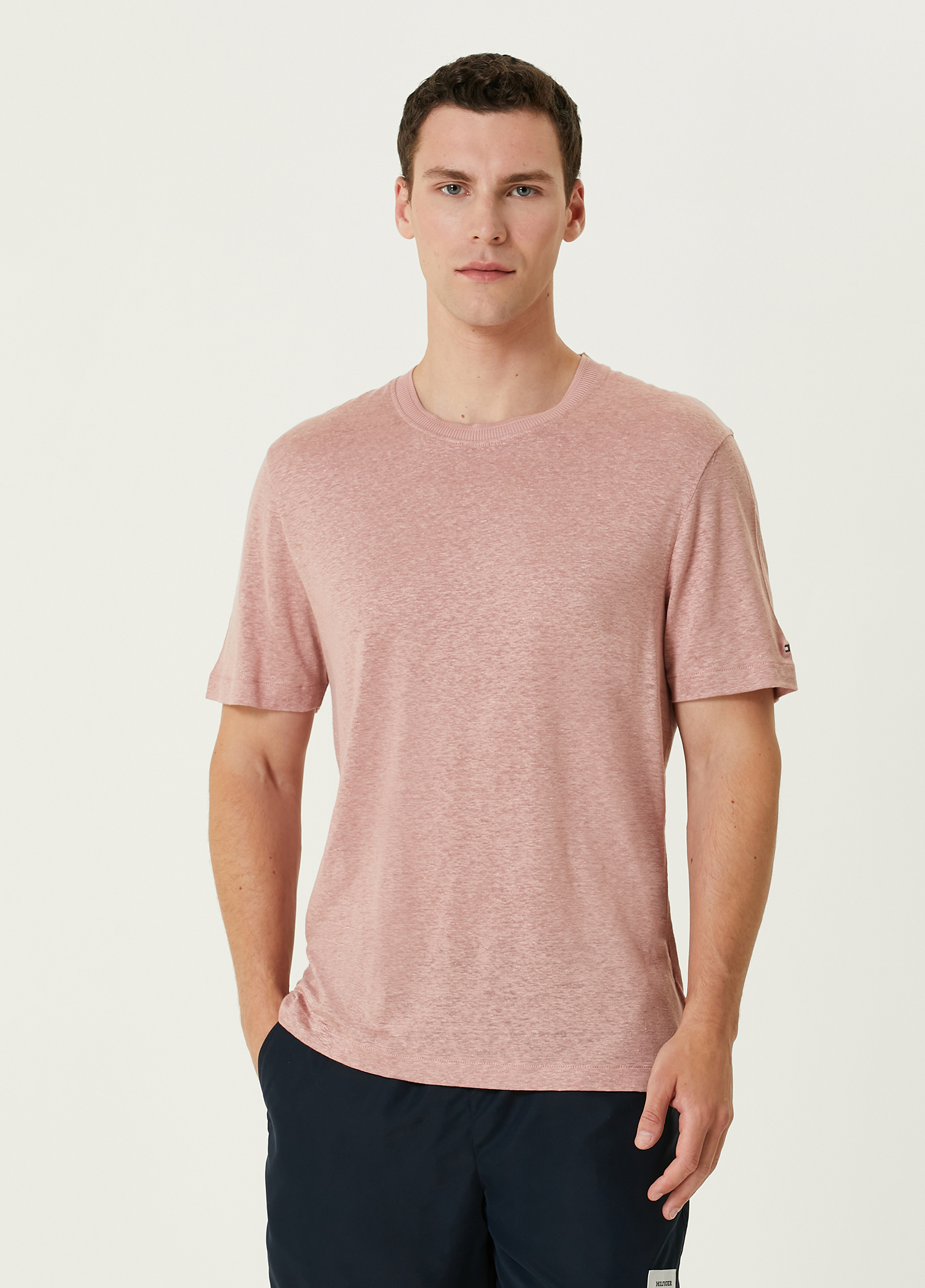 Pembe Keten T-shirt