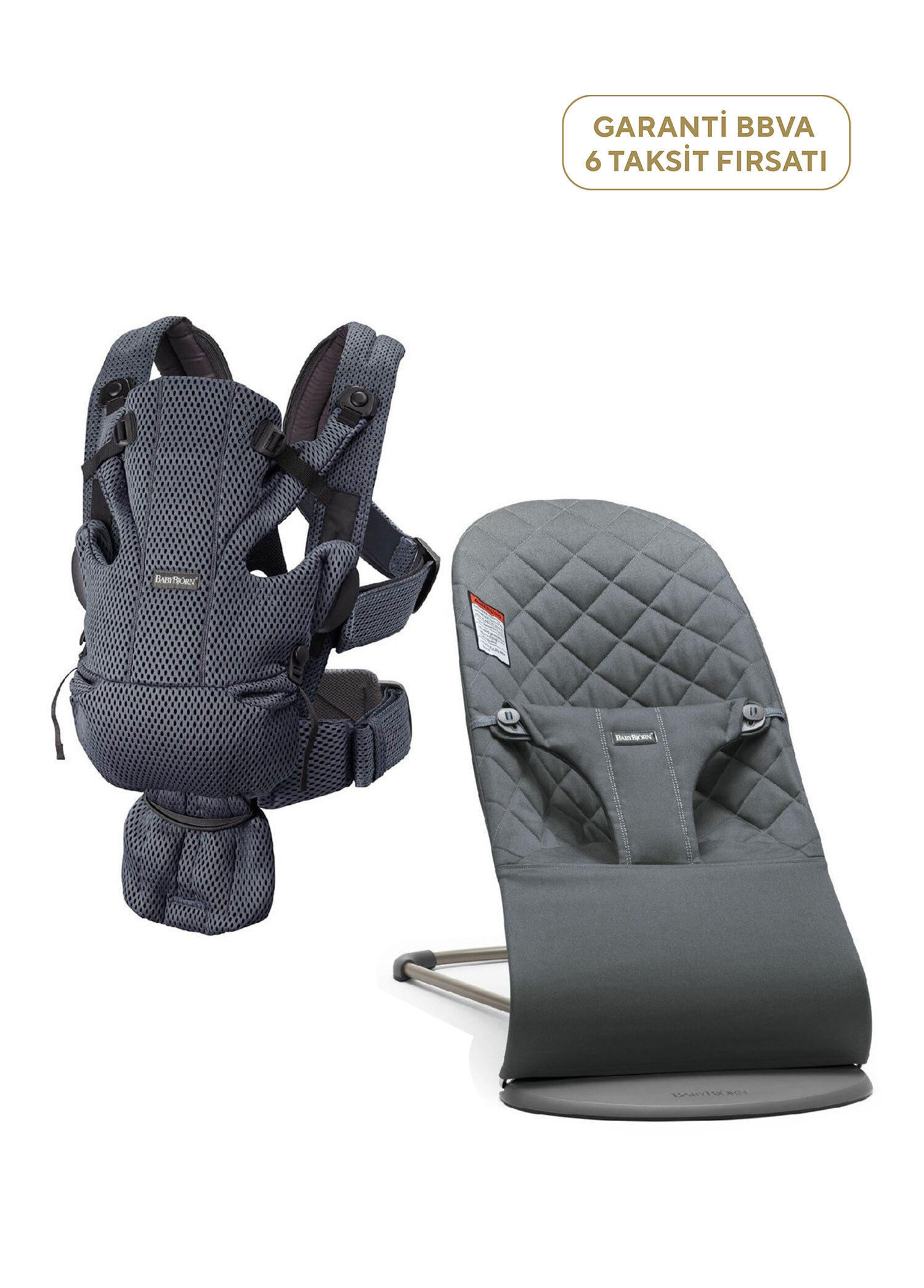 Bliss Woven 0-13 kg Ana kucağı ve Move Mesh Anthracite Kanguru 2'li Set