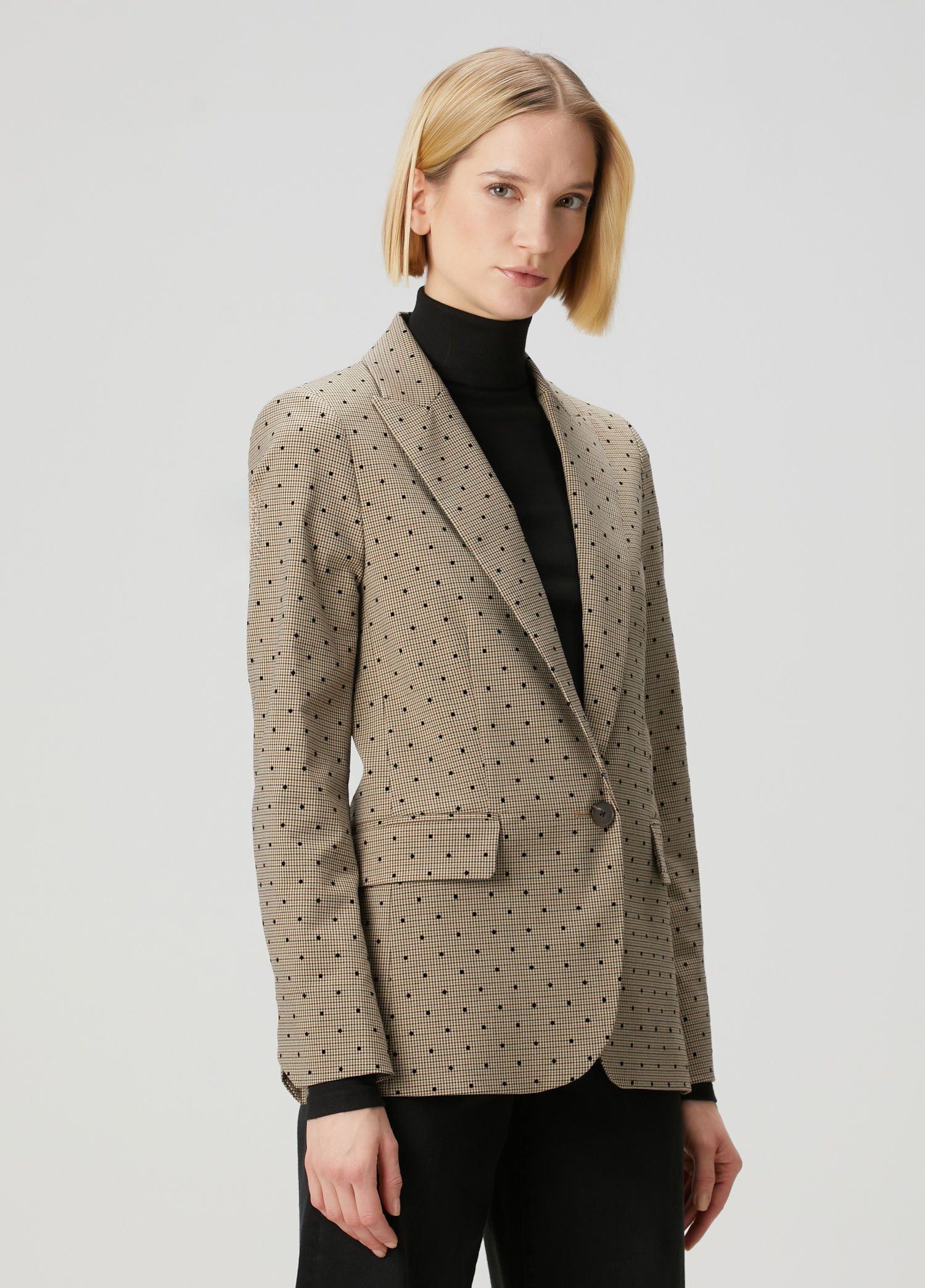 Valse Camel Puantiyeli Blazer