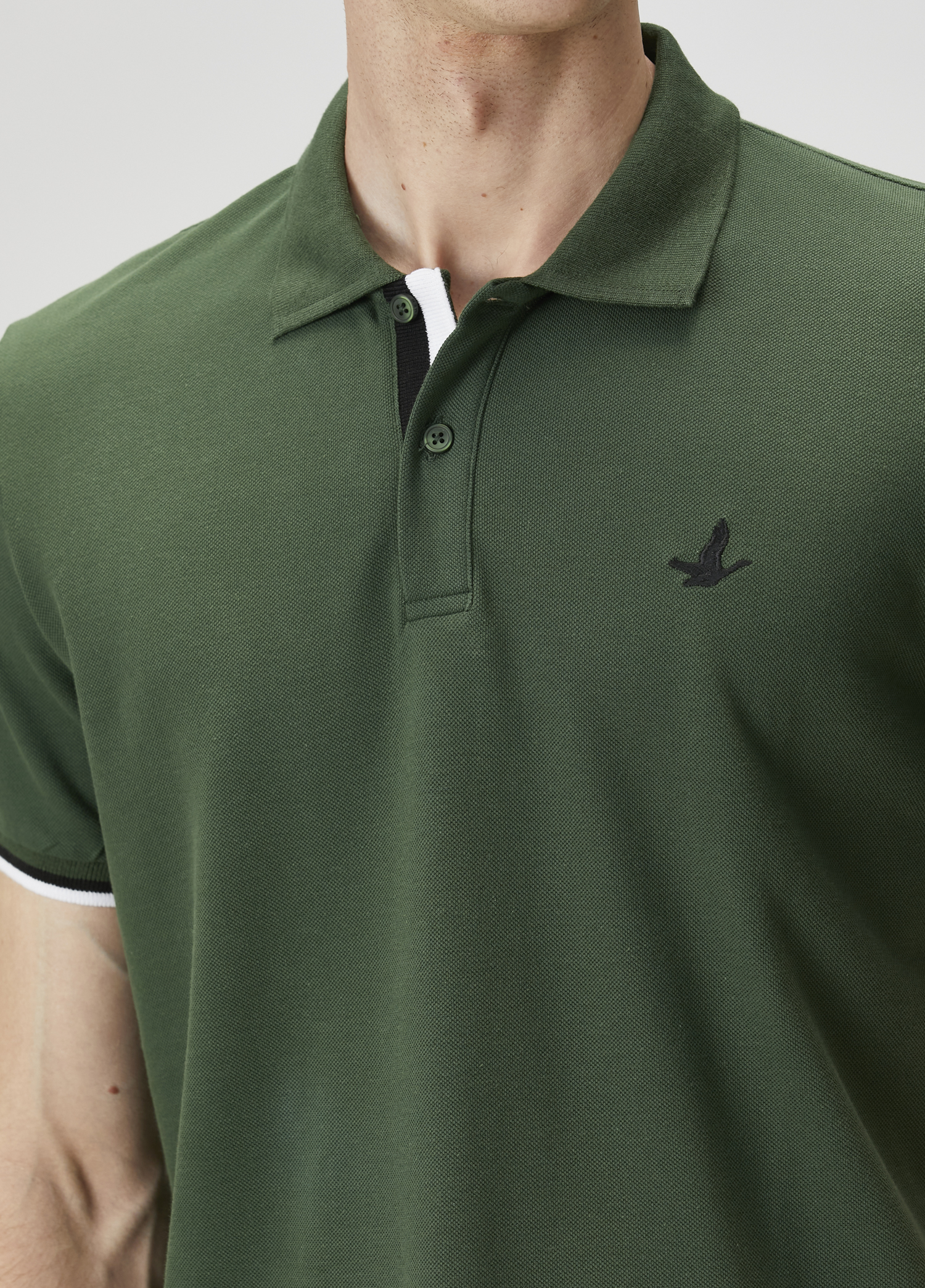 Yeşil Siyah Polo Yaka T-shirt_4