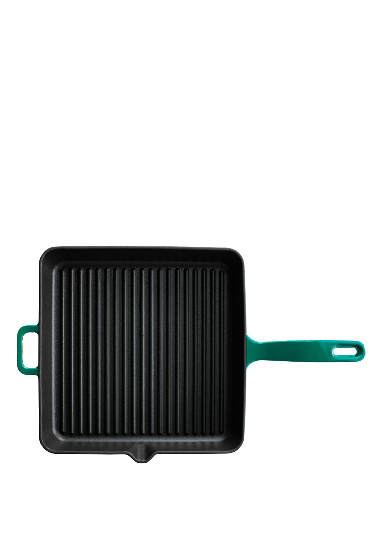 Voeux - Kitchenware Profond Turkuaz Döküm Kare Izgara Tava 25 cm - Turkuaz