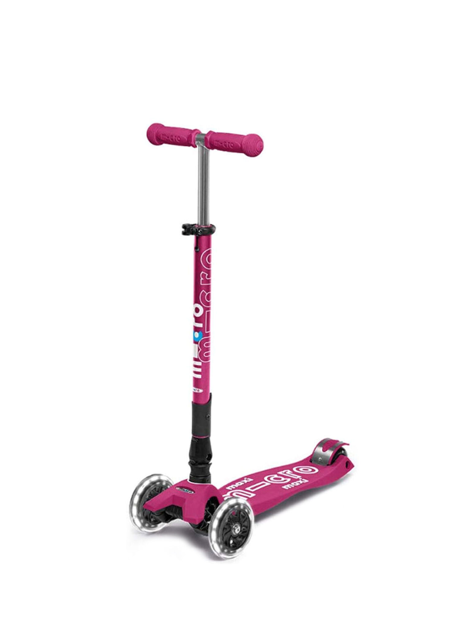 Maxi Deluxe Katlanabilir LED Işıklı 3 Tekerlekli 5-12 Yaş Çocuk Scooter
