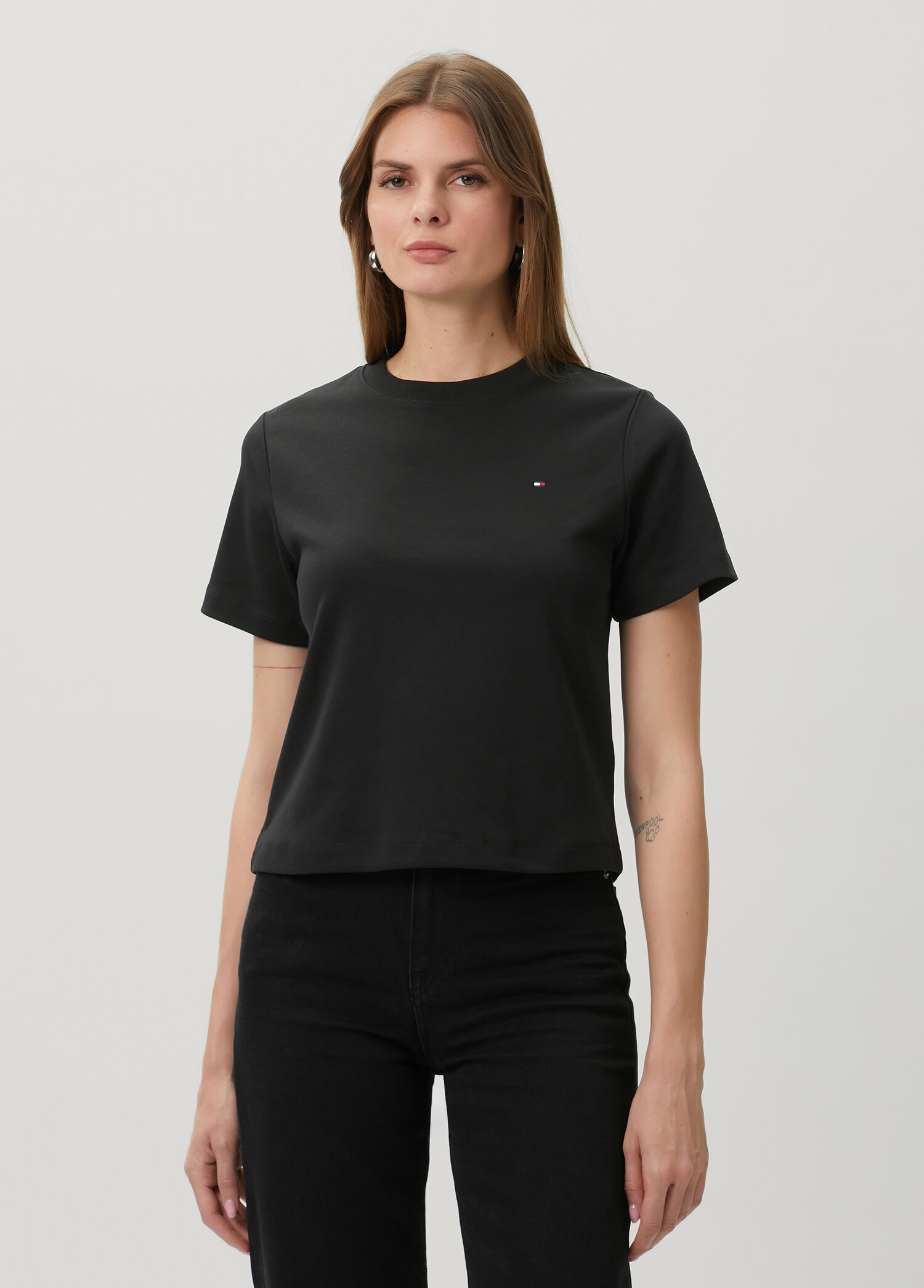 Interlock Boxy Siyah T-shirt