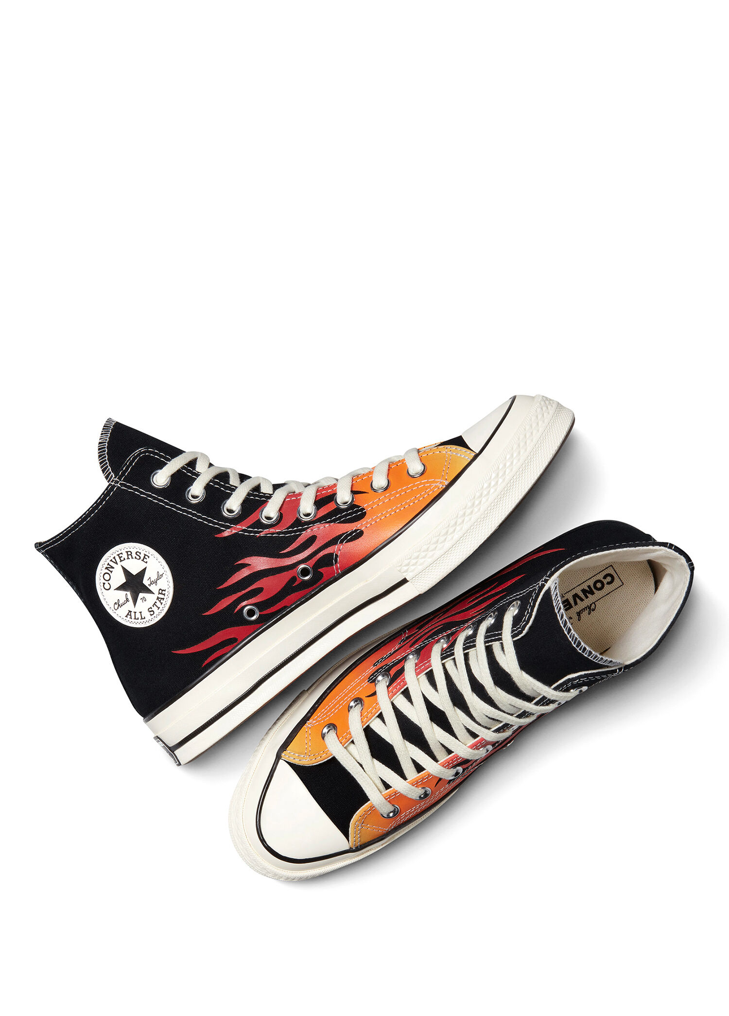 Converse Siyah Erkek Chuck 70 Fire Siyah Kanvas Unisex Sneaker