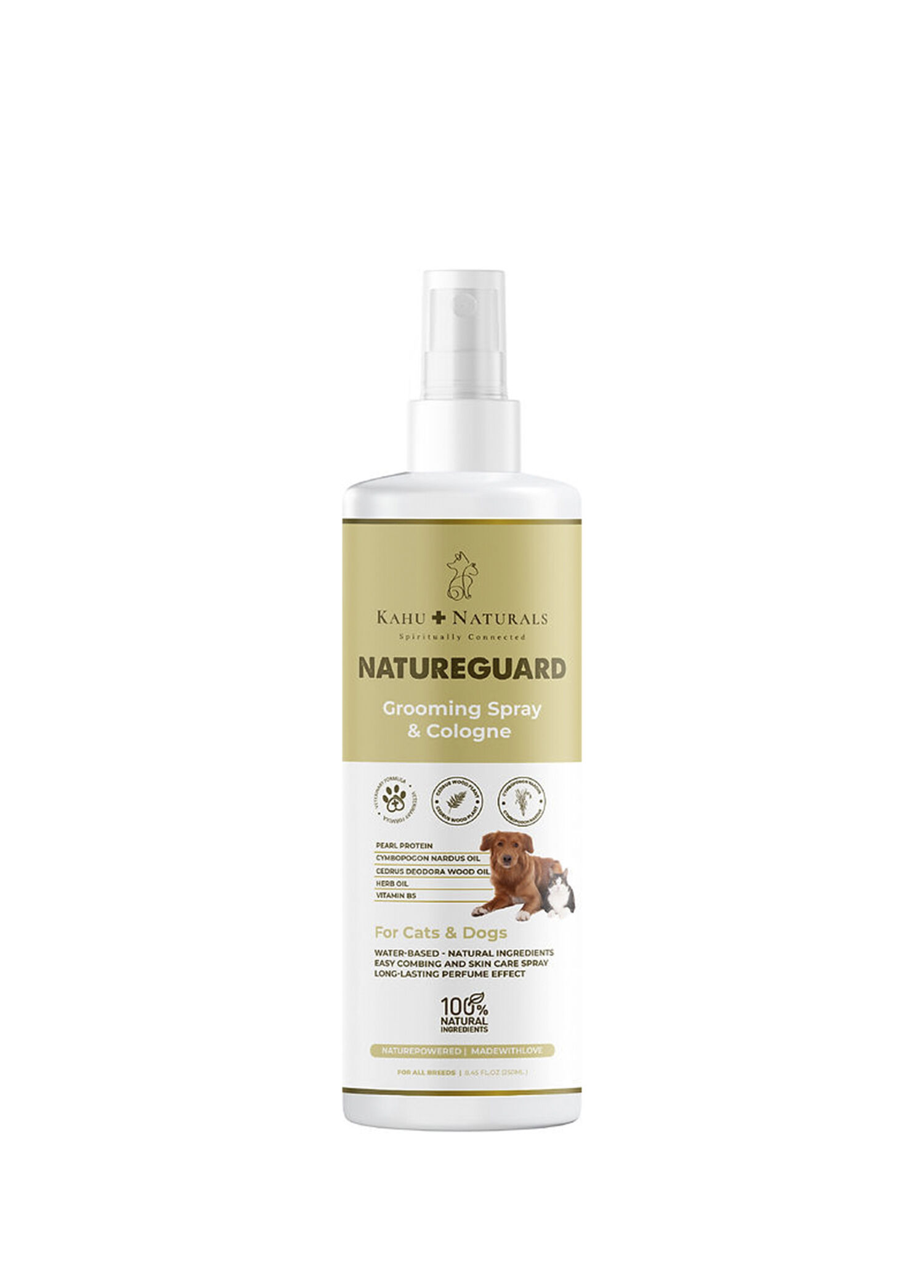 NatureGuard Organik Zararlılara Karşı Doğal Koruma Tüy ve Deri Bakımı Kedi ve Köpek Parfümü 250 ml