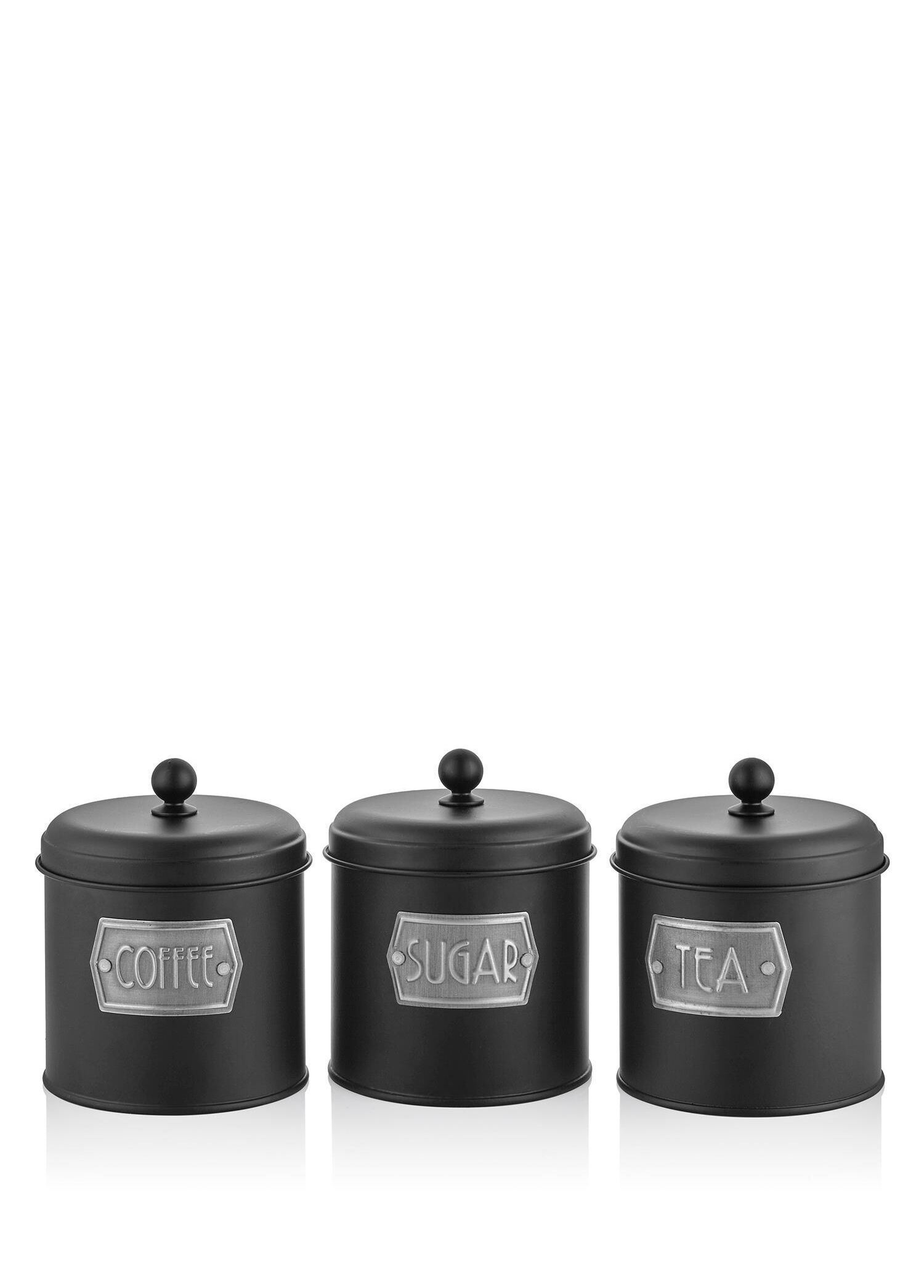 Siyah Çay Şeker Kahve Kavanozu